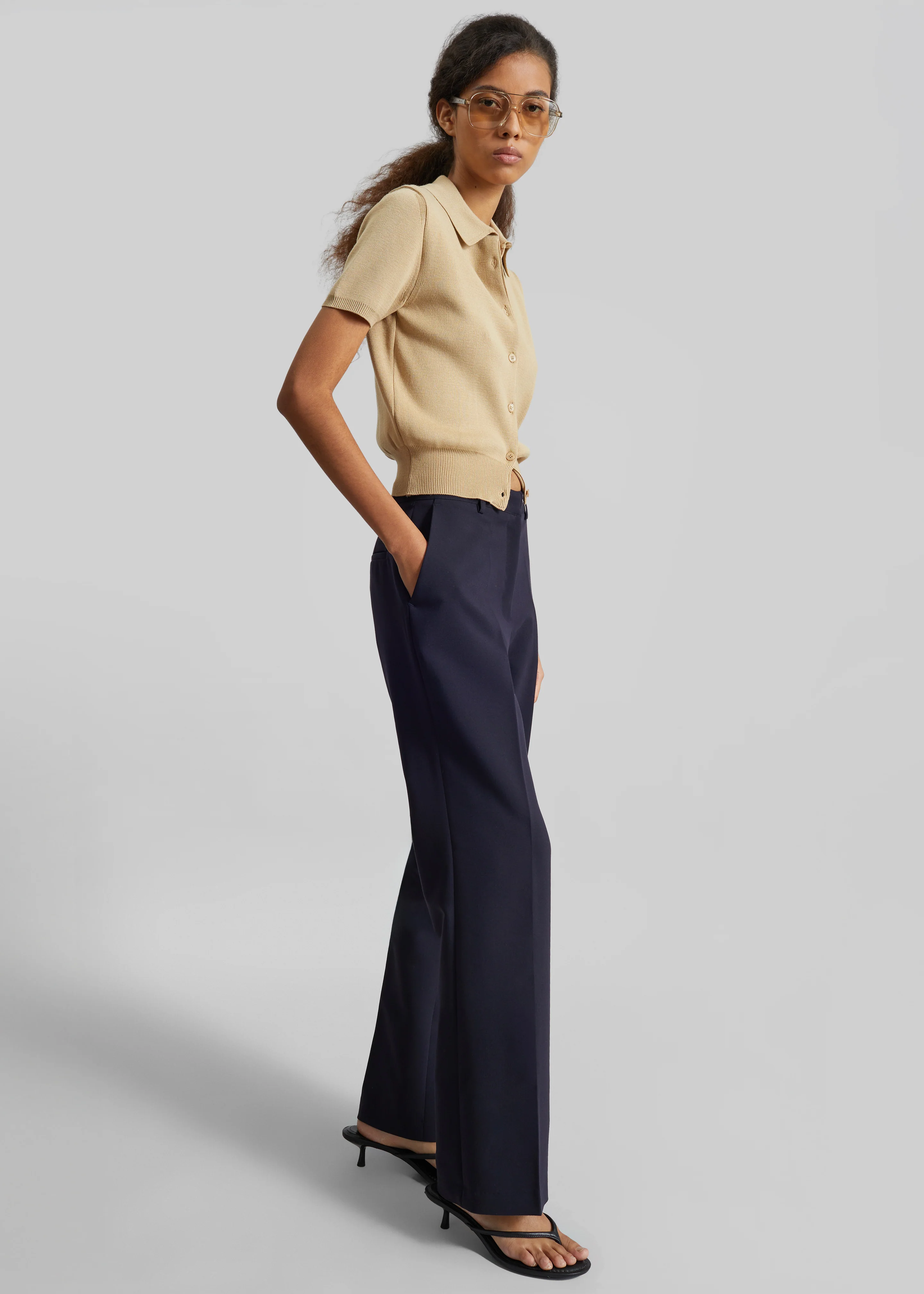 Chesnay Bootcut Pants - Navy - Image 6