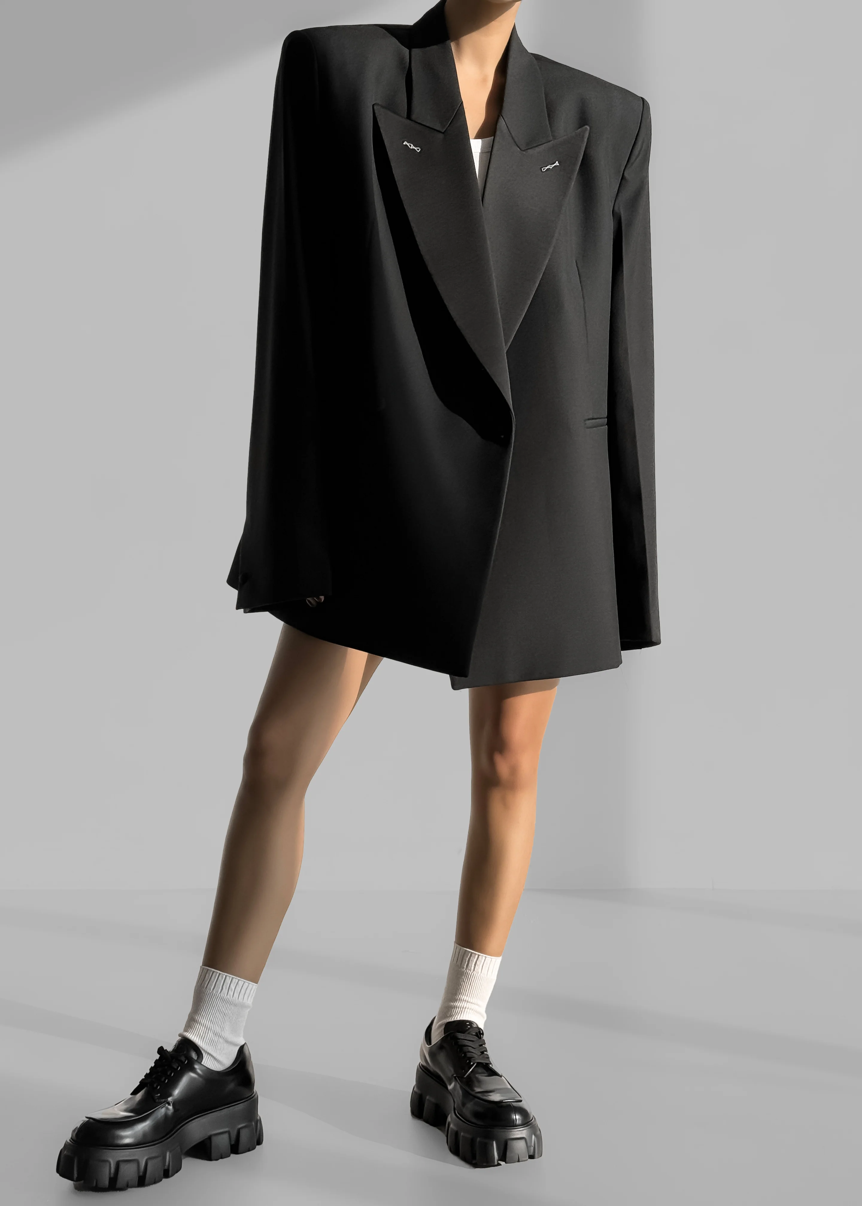 Cheyenne Padded Blazer - Black - Image 2