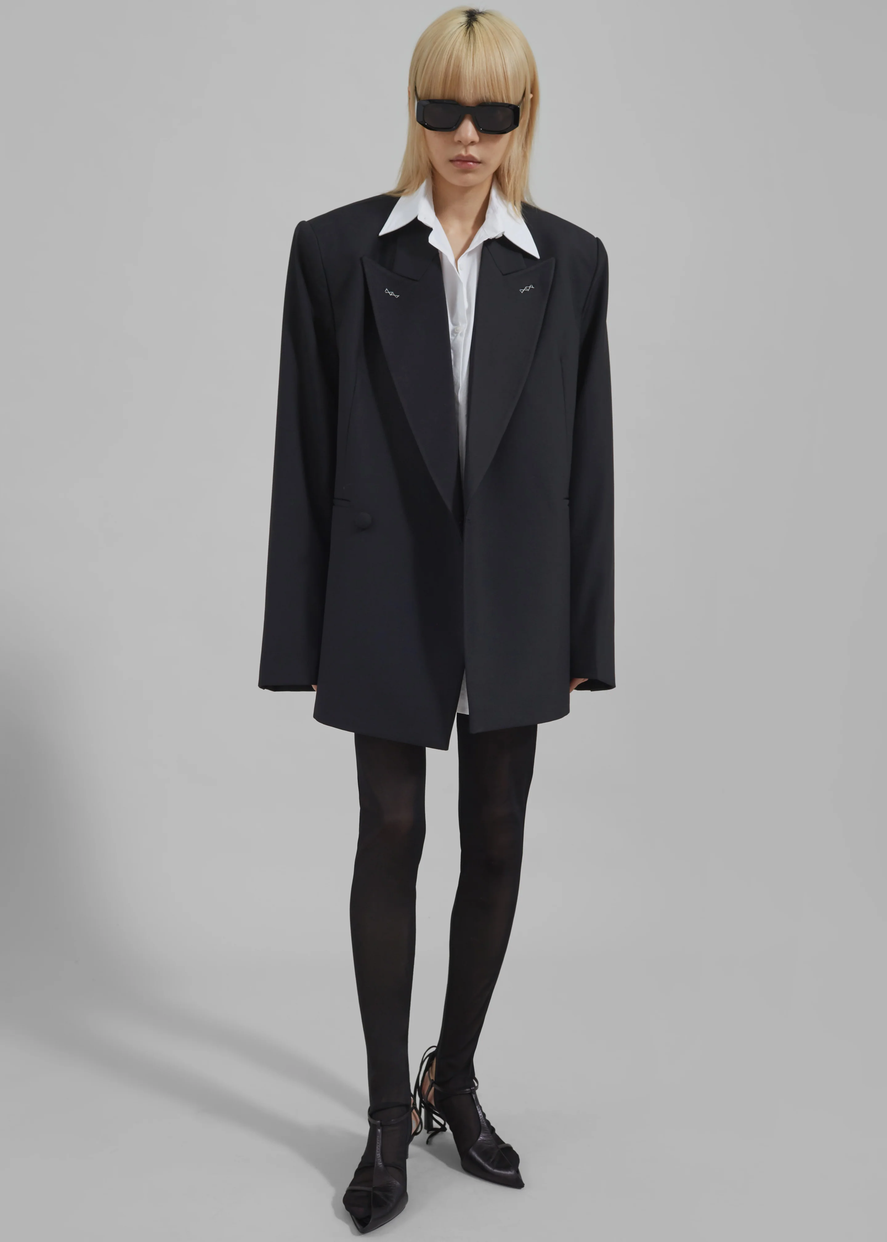 Cheyenne Padded Blazer - Black - Image 4