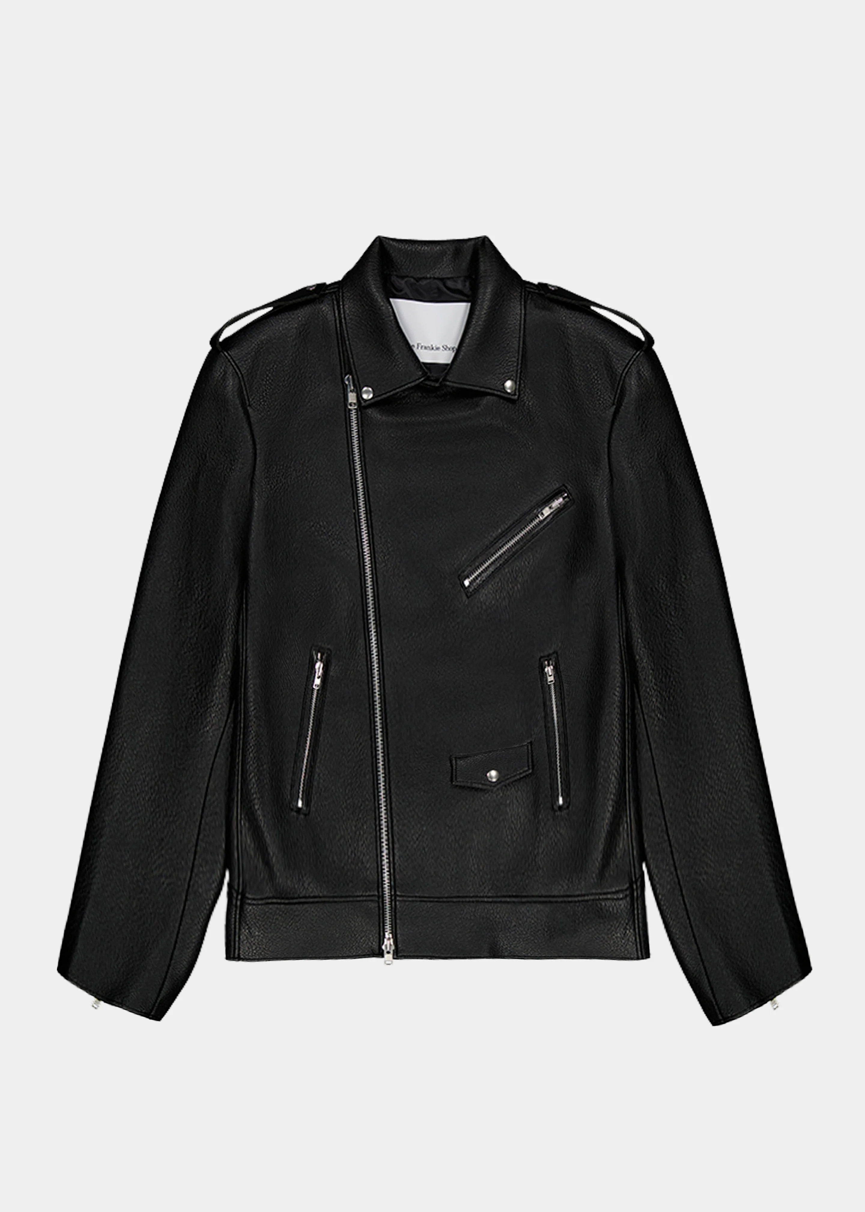 Chicago Oversized Biker Jacket - Black - Image 14