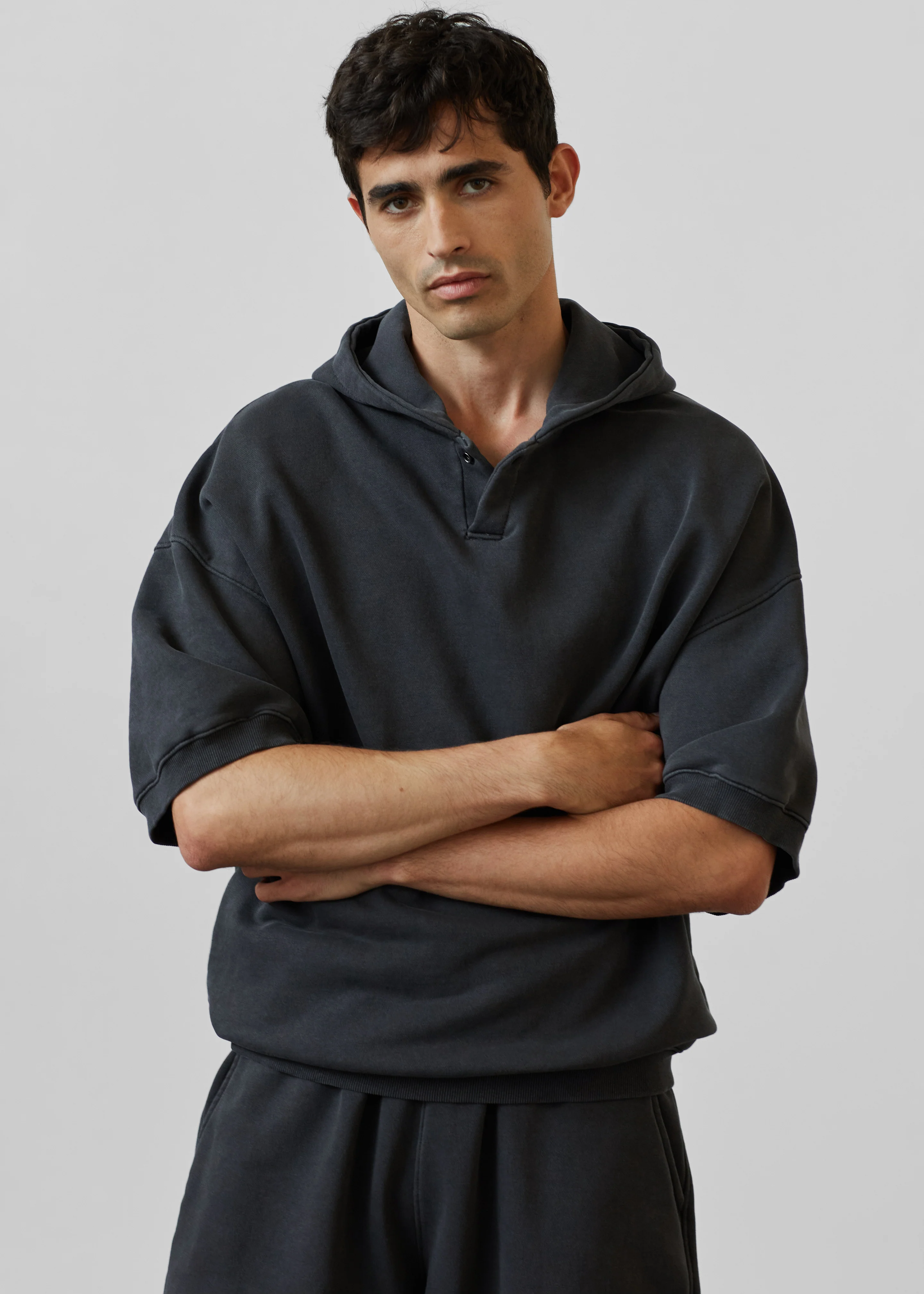 Christian Short Sleeve Hoodie - Charcoal - Image 5