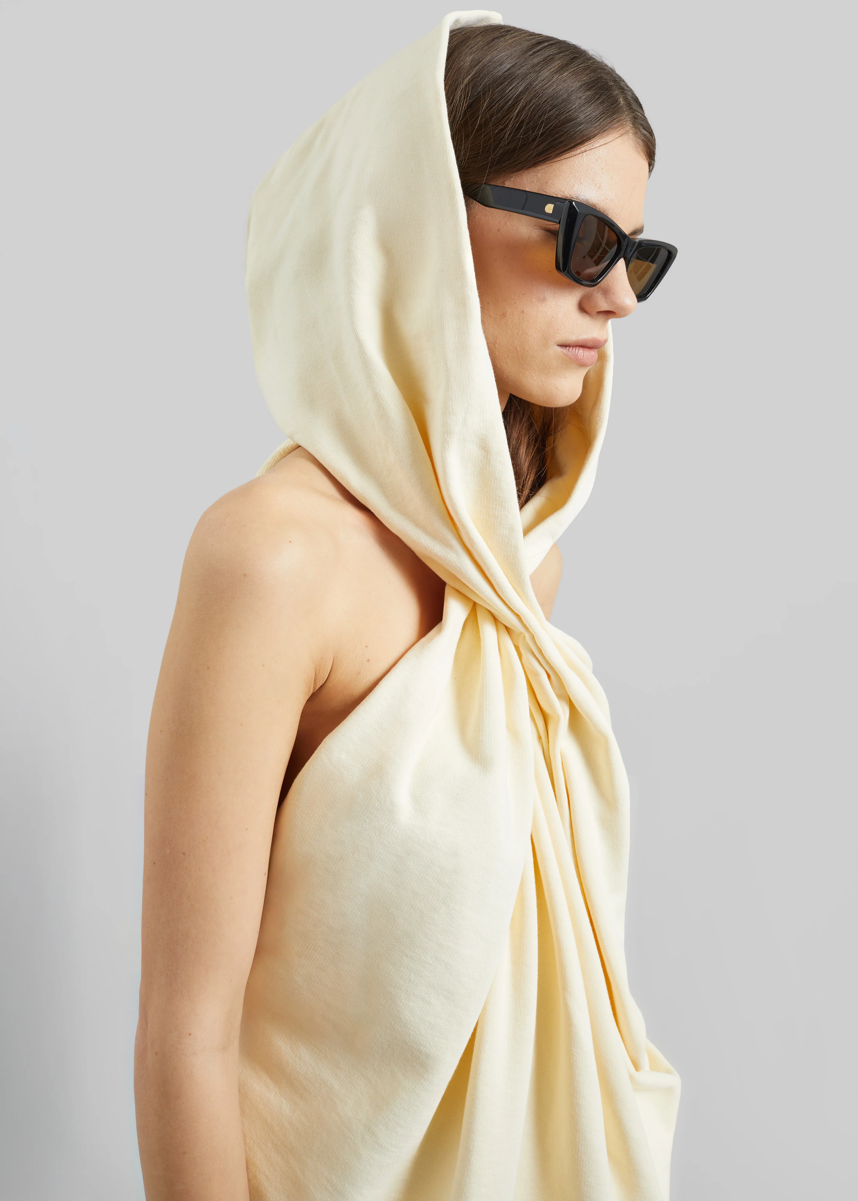 Christopher Esber Archie Hooded Top - Butter - Image 2