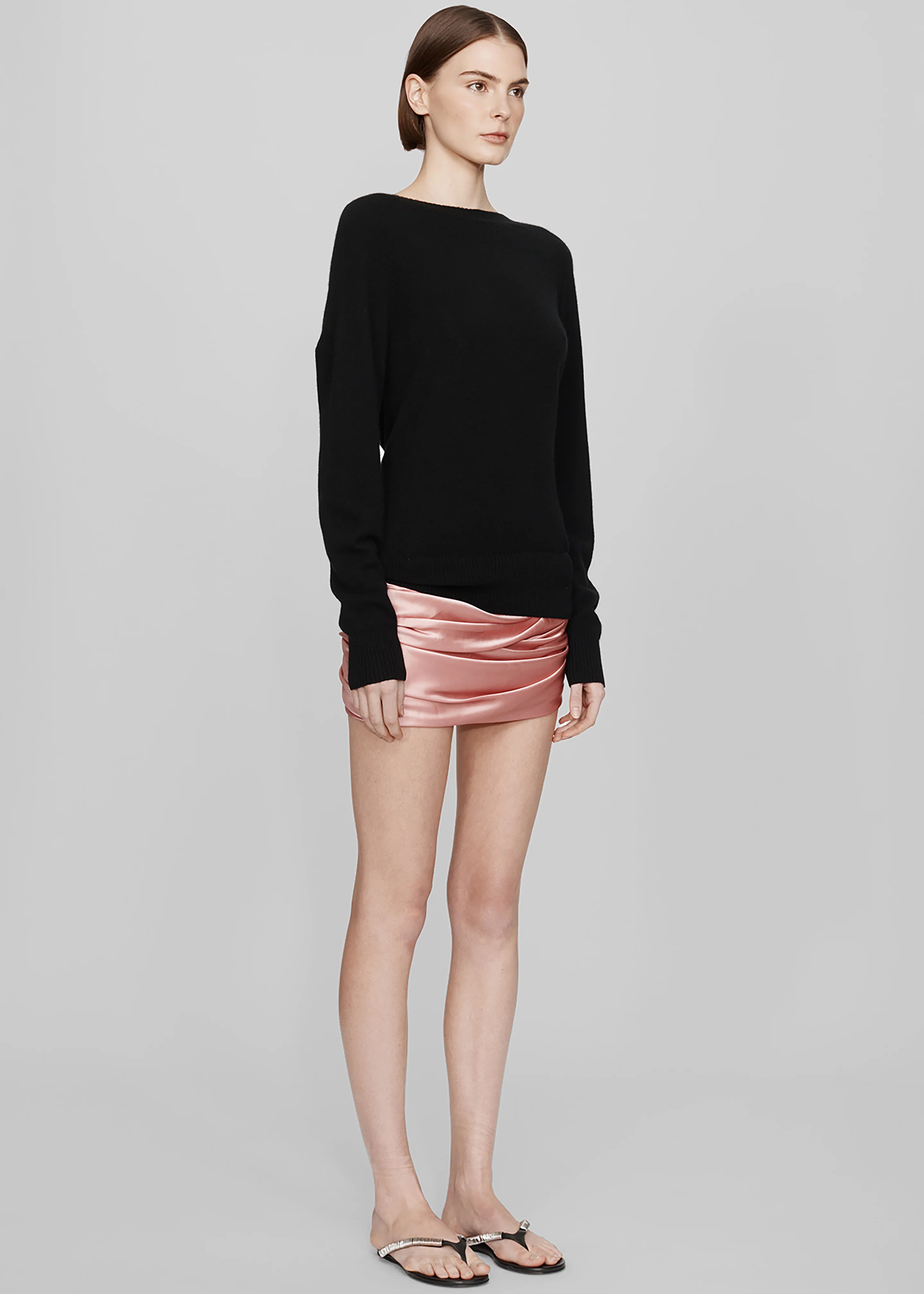 Christopher Esber Monument Cummerbund Silk Mini Dress - Neapolitan - Image 8