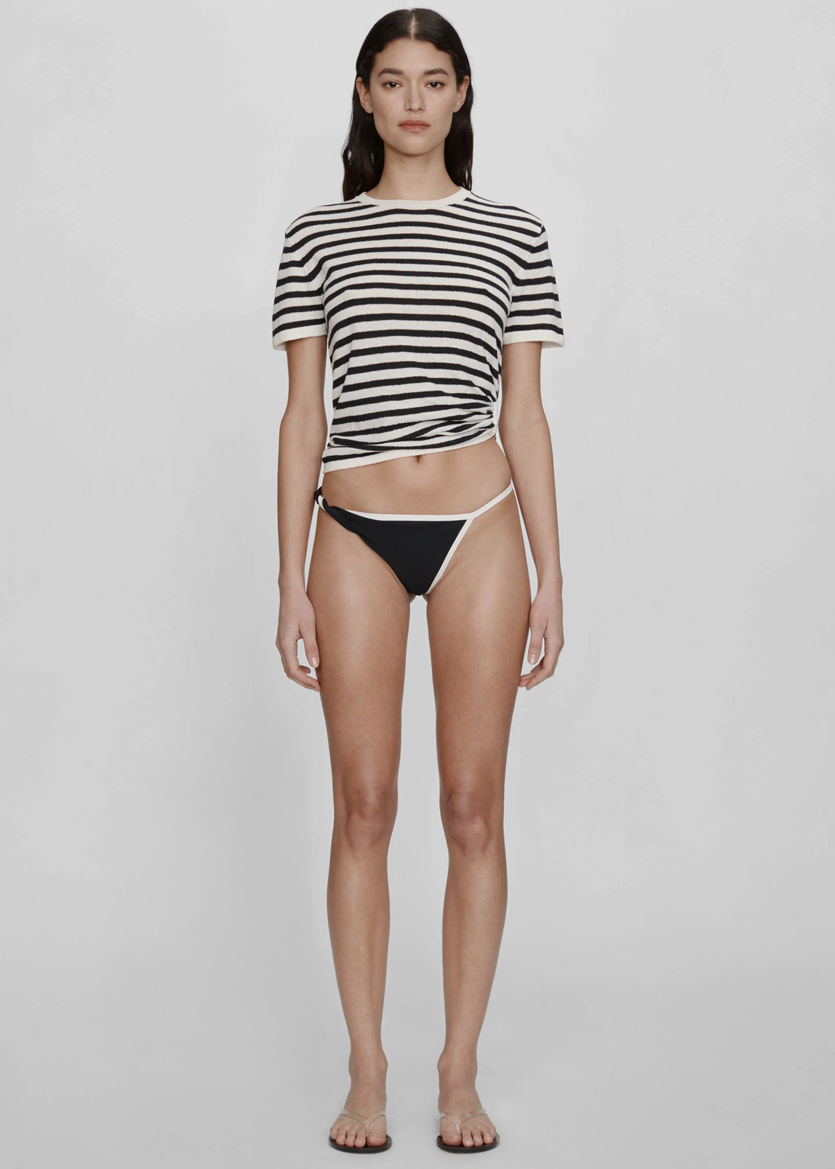 Christopher Esber Onda Twisted High Brief - Black/White - Image 12