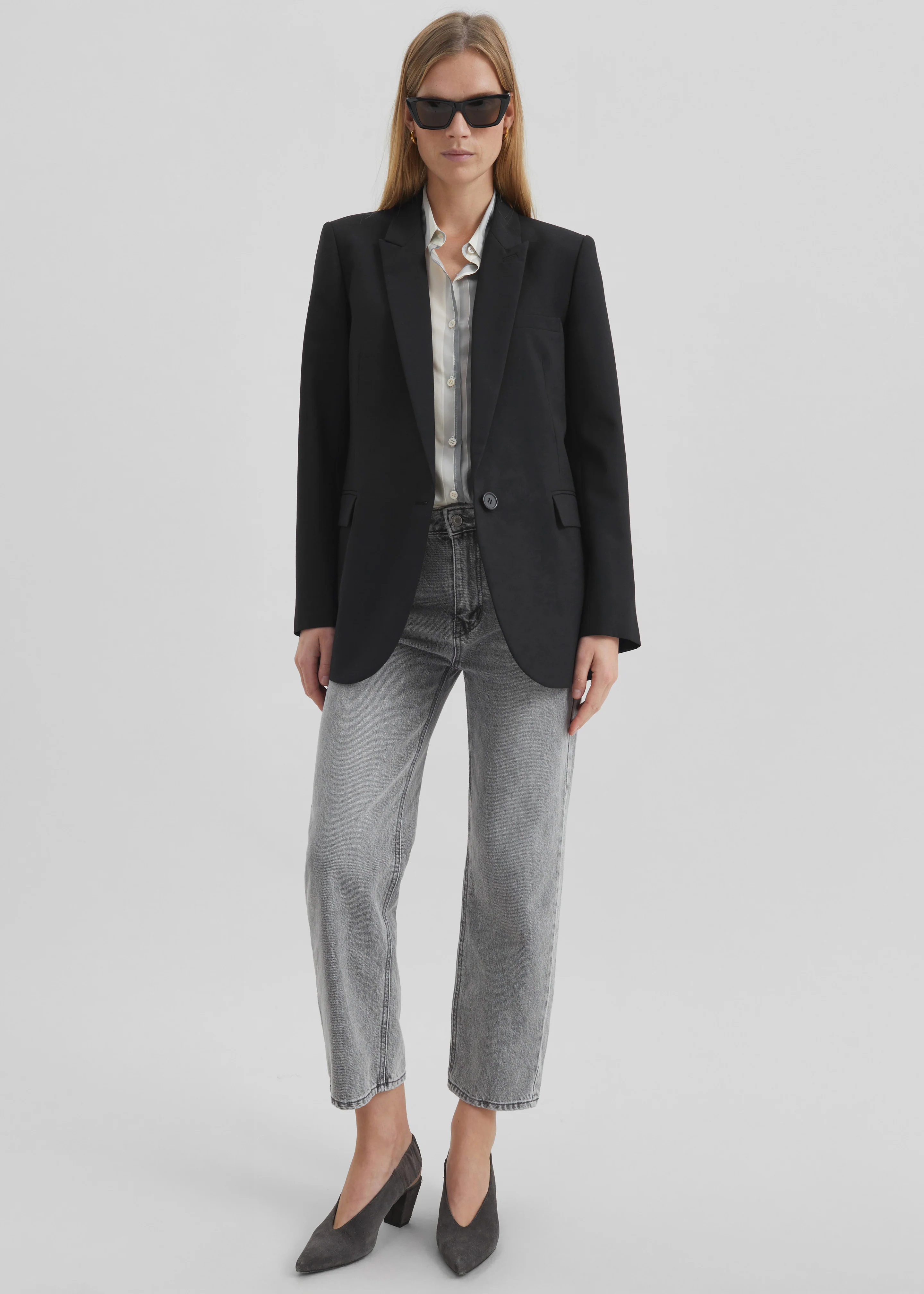 Cig Straight Jeans - Grey Wash - Image 2
