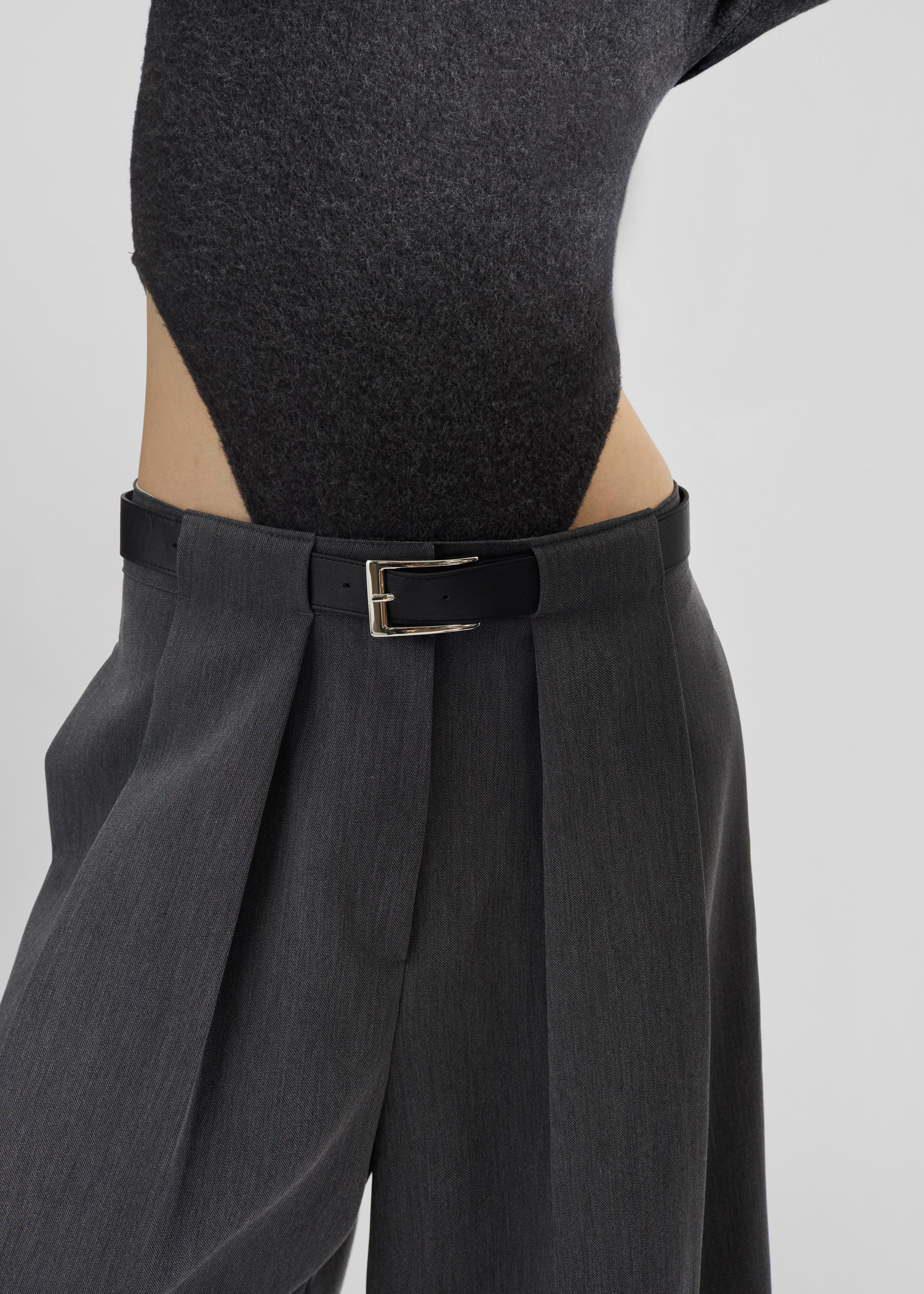 Civray Brushed Knit Bodysuit - Charcoal - Image 2