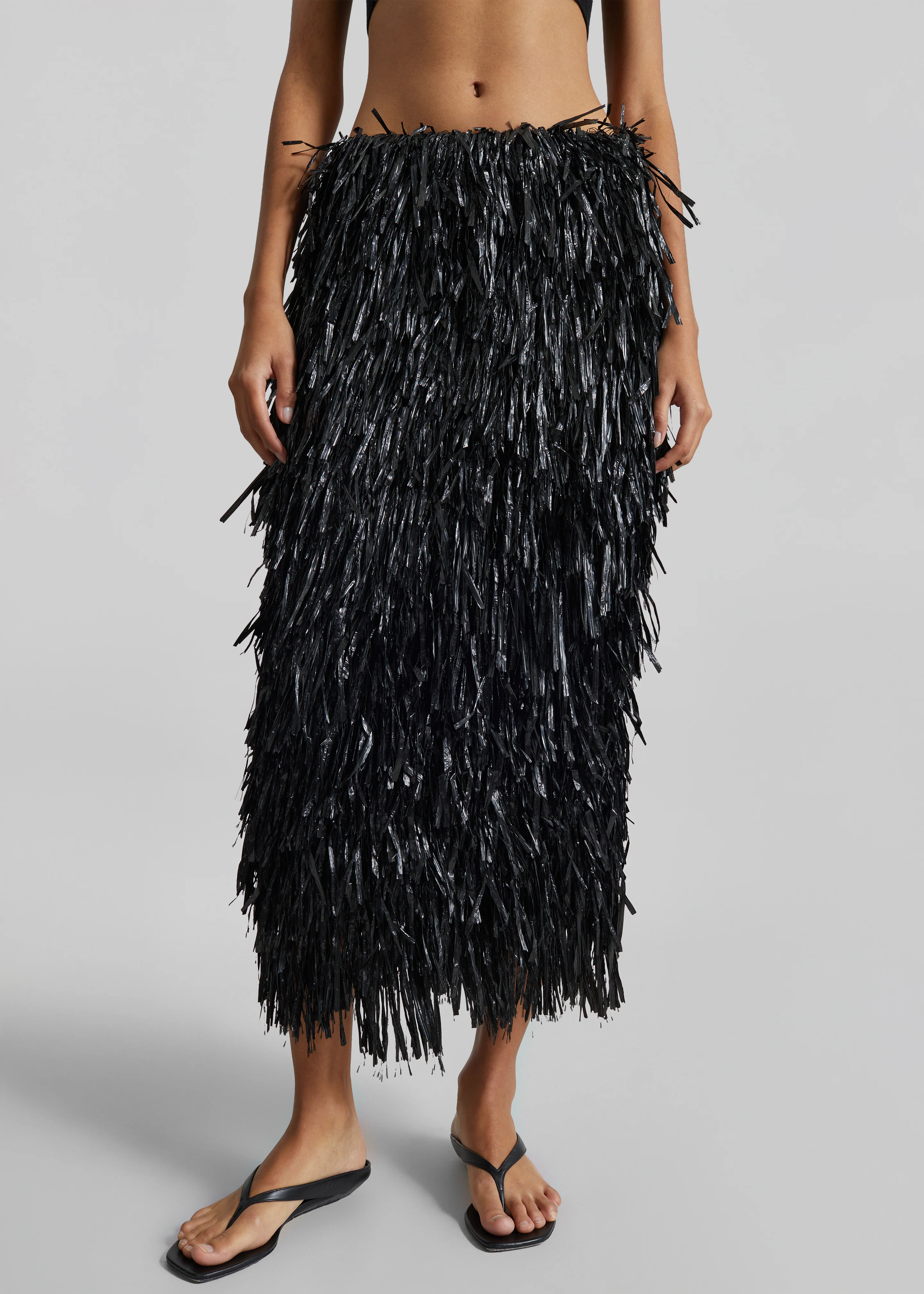 CO Fringe Skirt - Black - Image 2