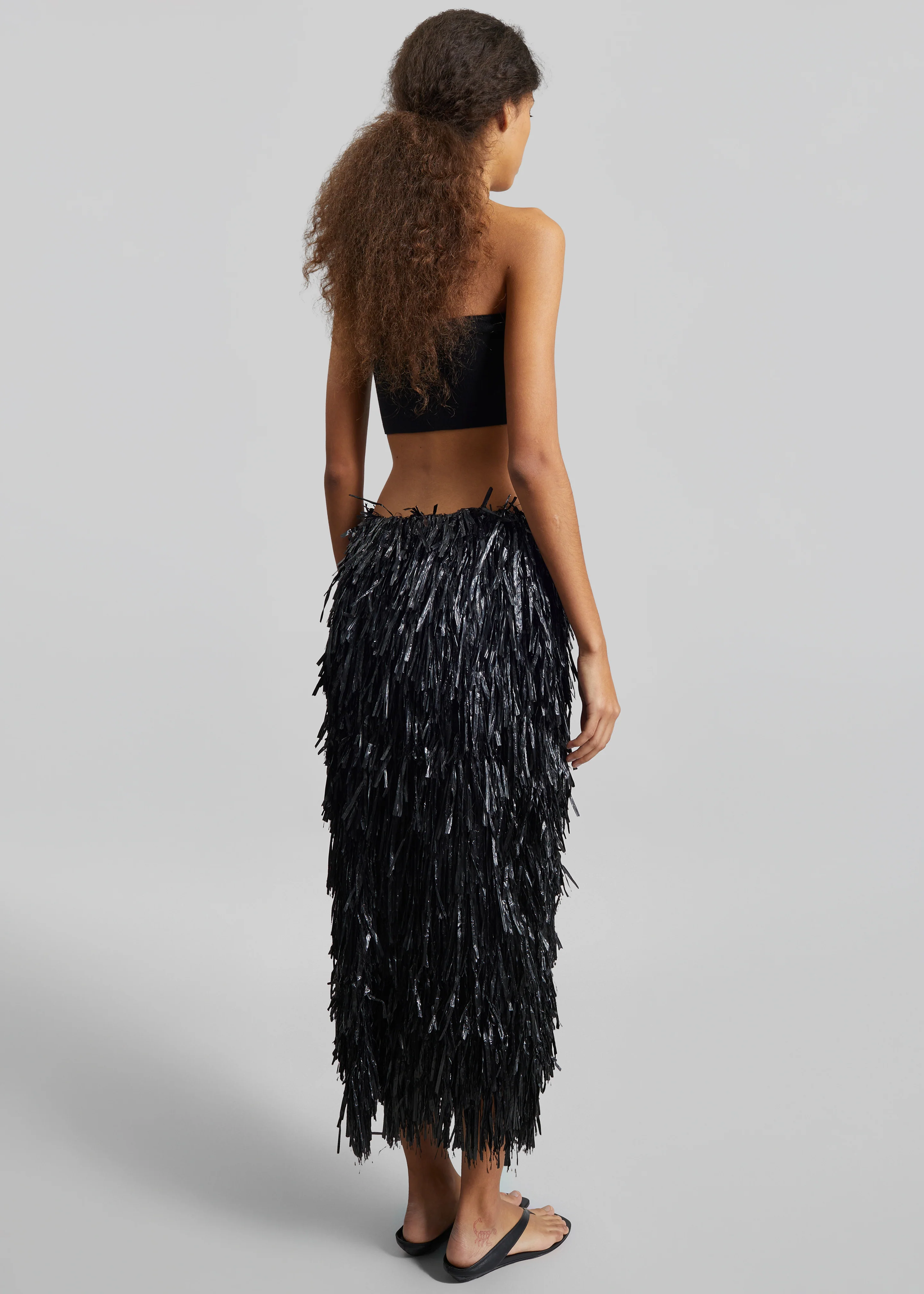 CO Fringe Skirt - Black - Image 7