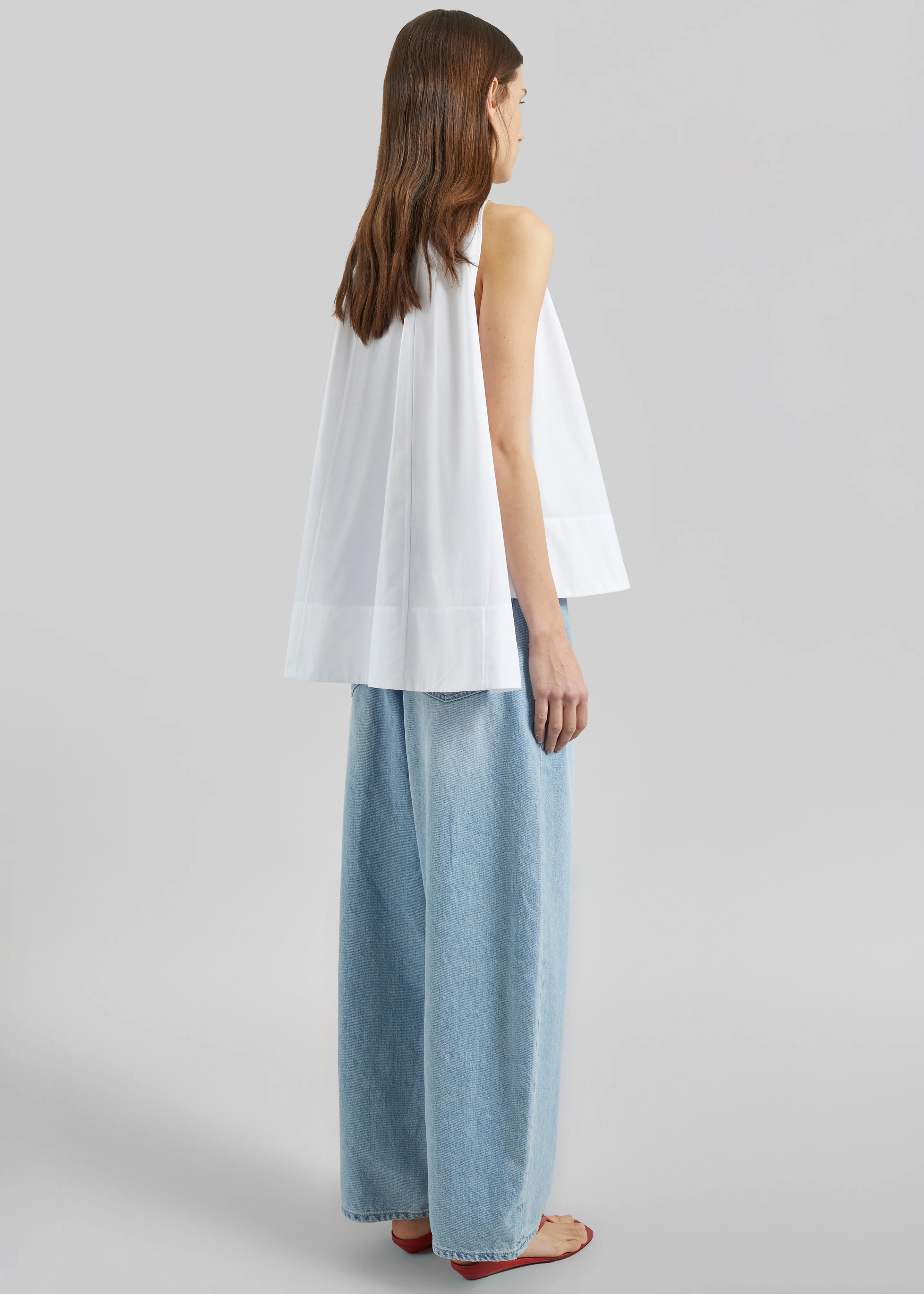 CO Gathered Tunic Shirt - White - Image 5