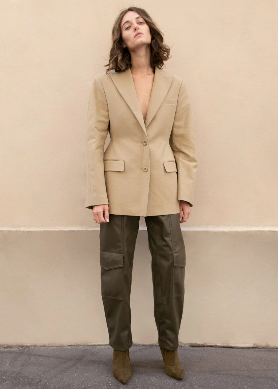 Colette Hourglass Blazer - Camel - Image 11