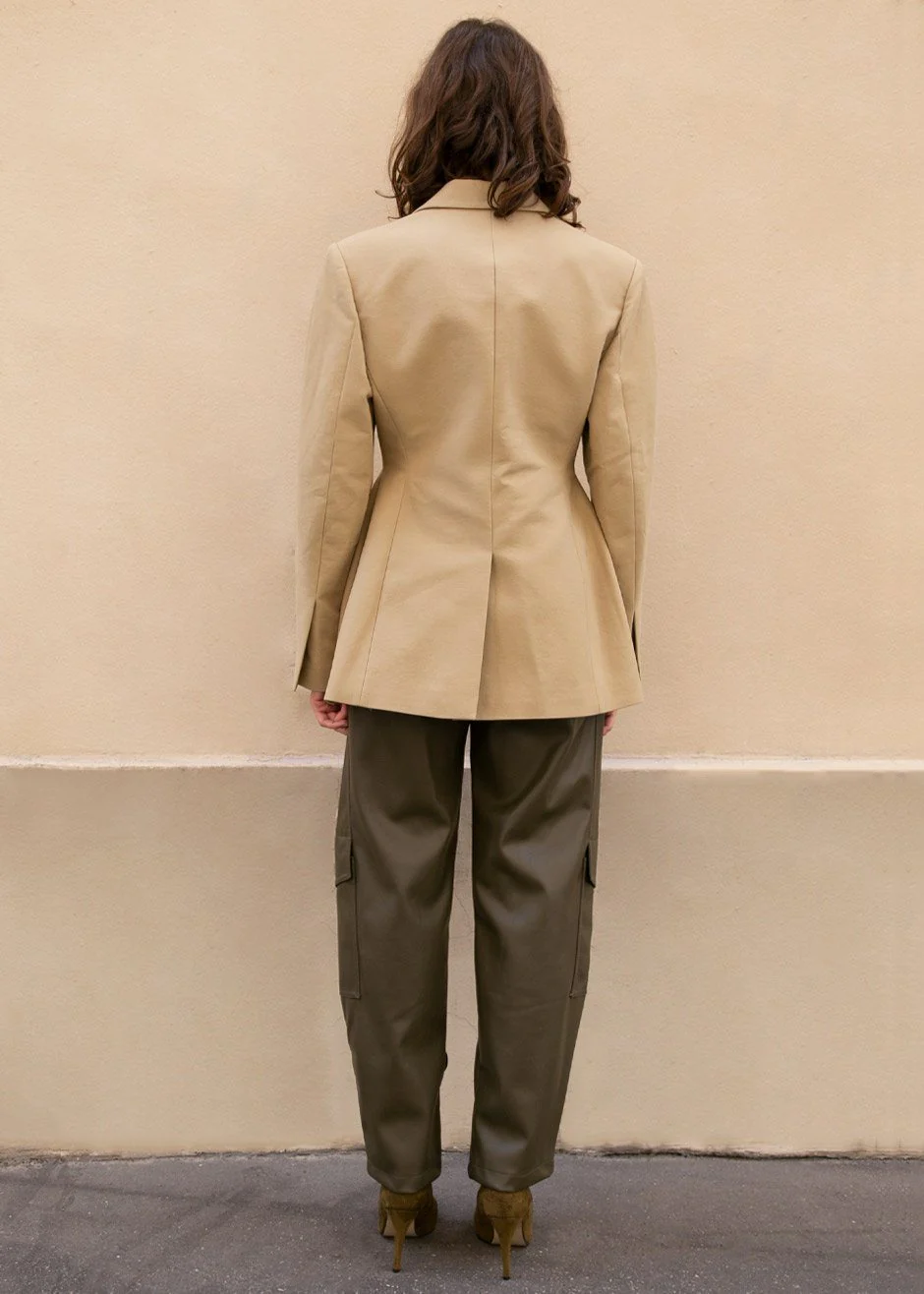 Colette Hourglass Blazer - Camel - Image 13
