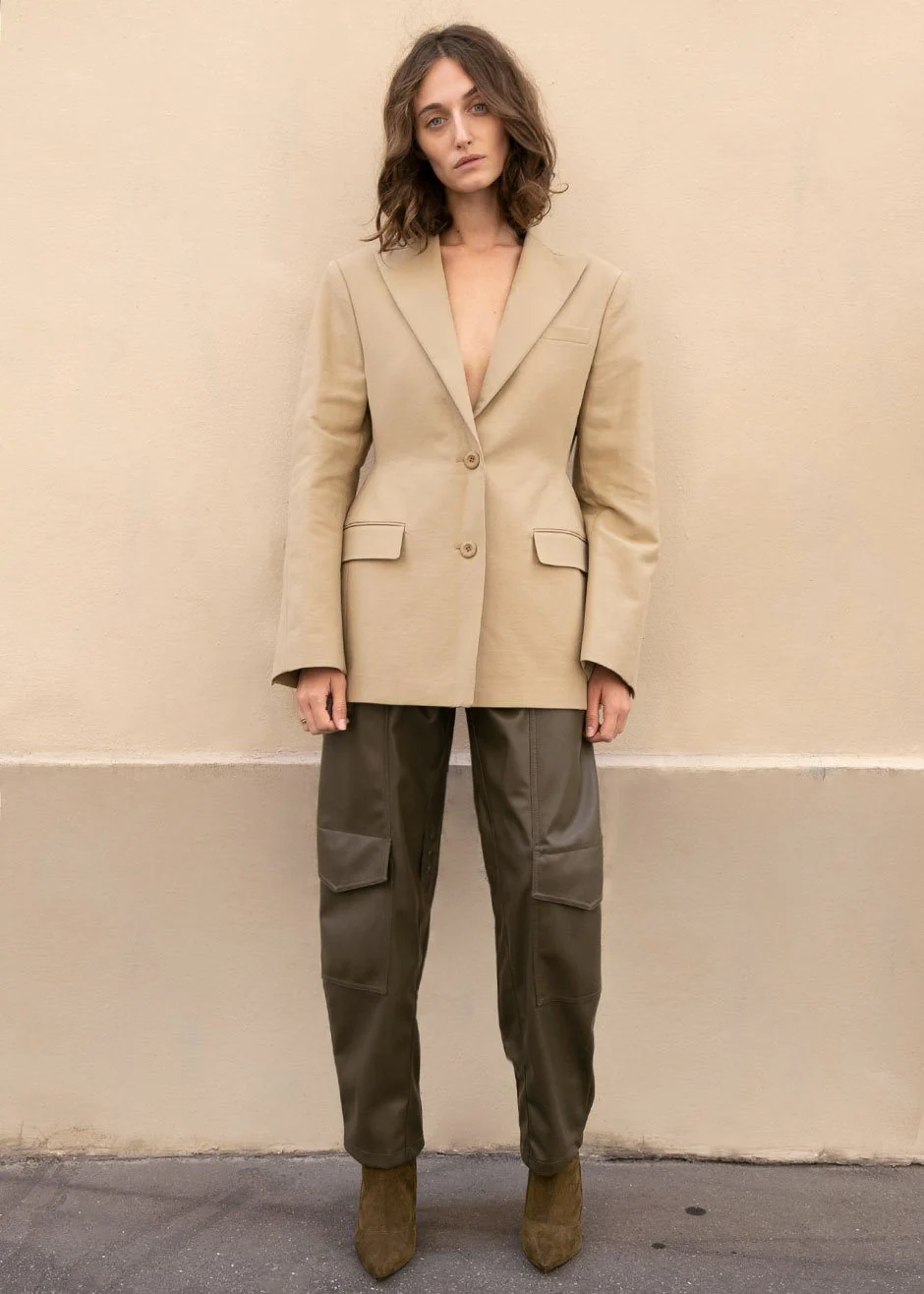 Colette Hourglass Blazer - Camel - Image 7