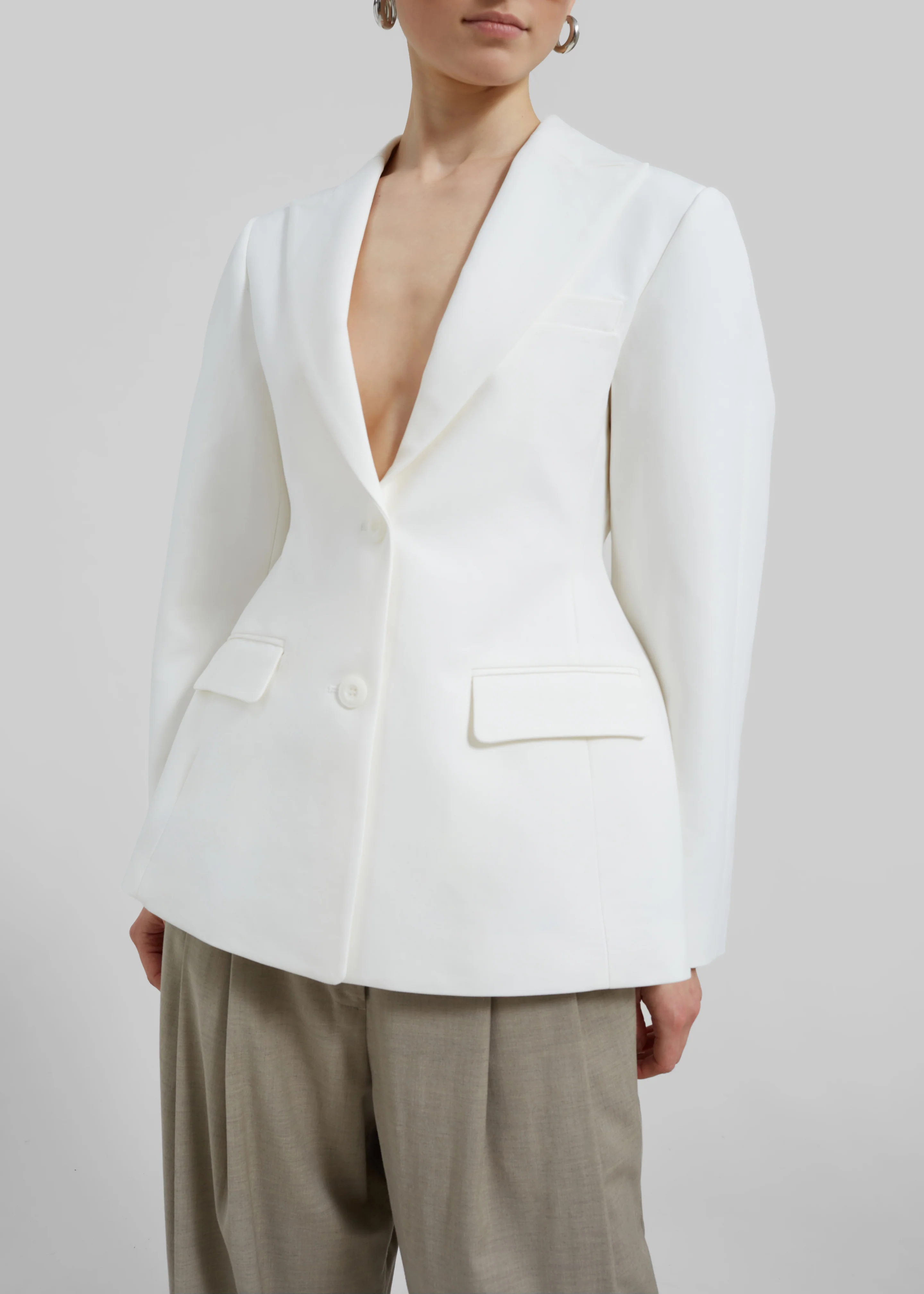 Colette Hourglass Blazer - White - Image 2