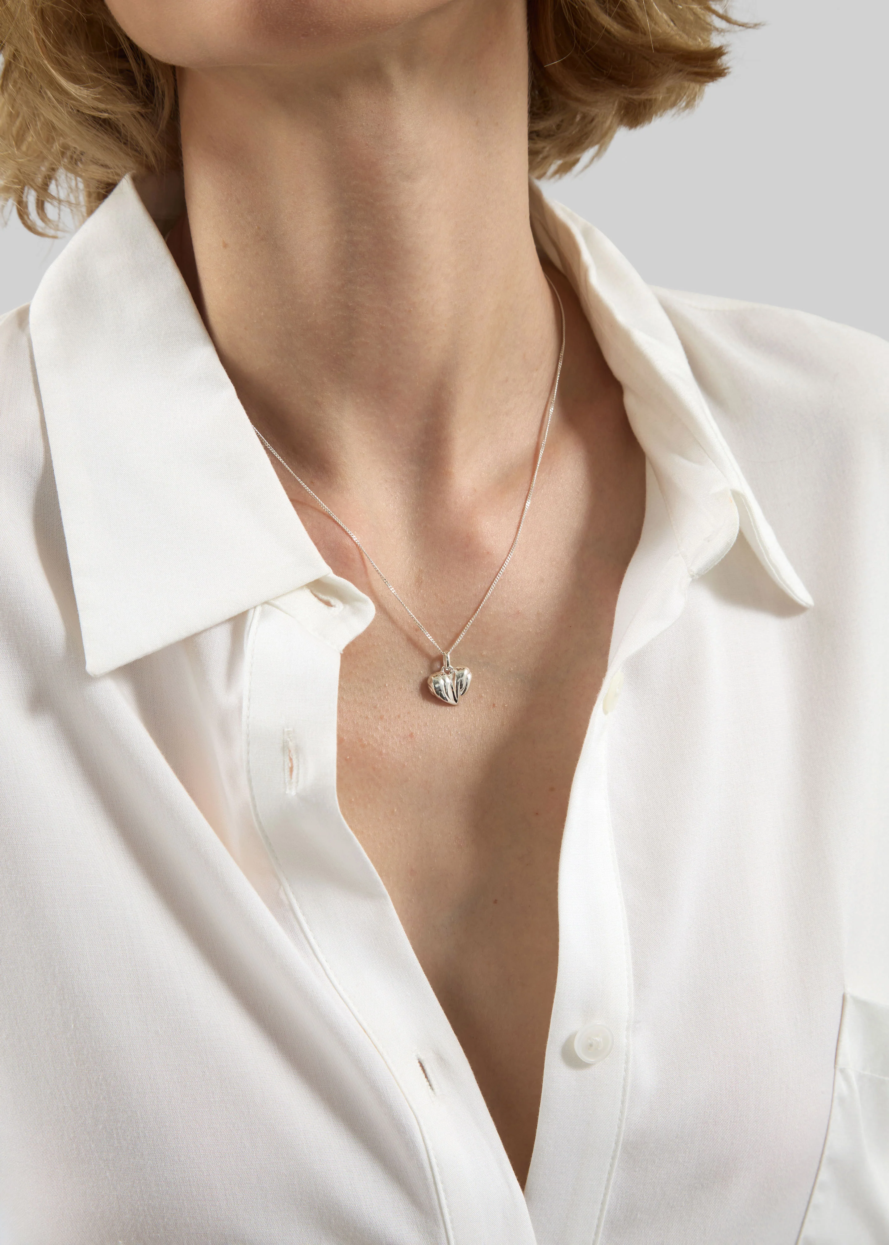 Completedworks Love Don't Lie Pendant Necklace - Silver - Image 3
