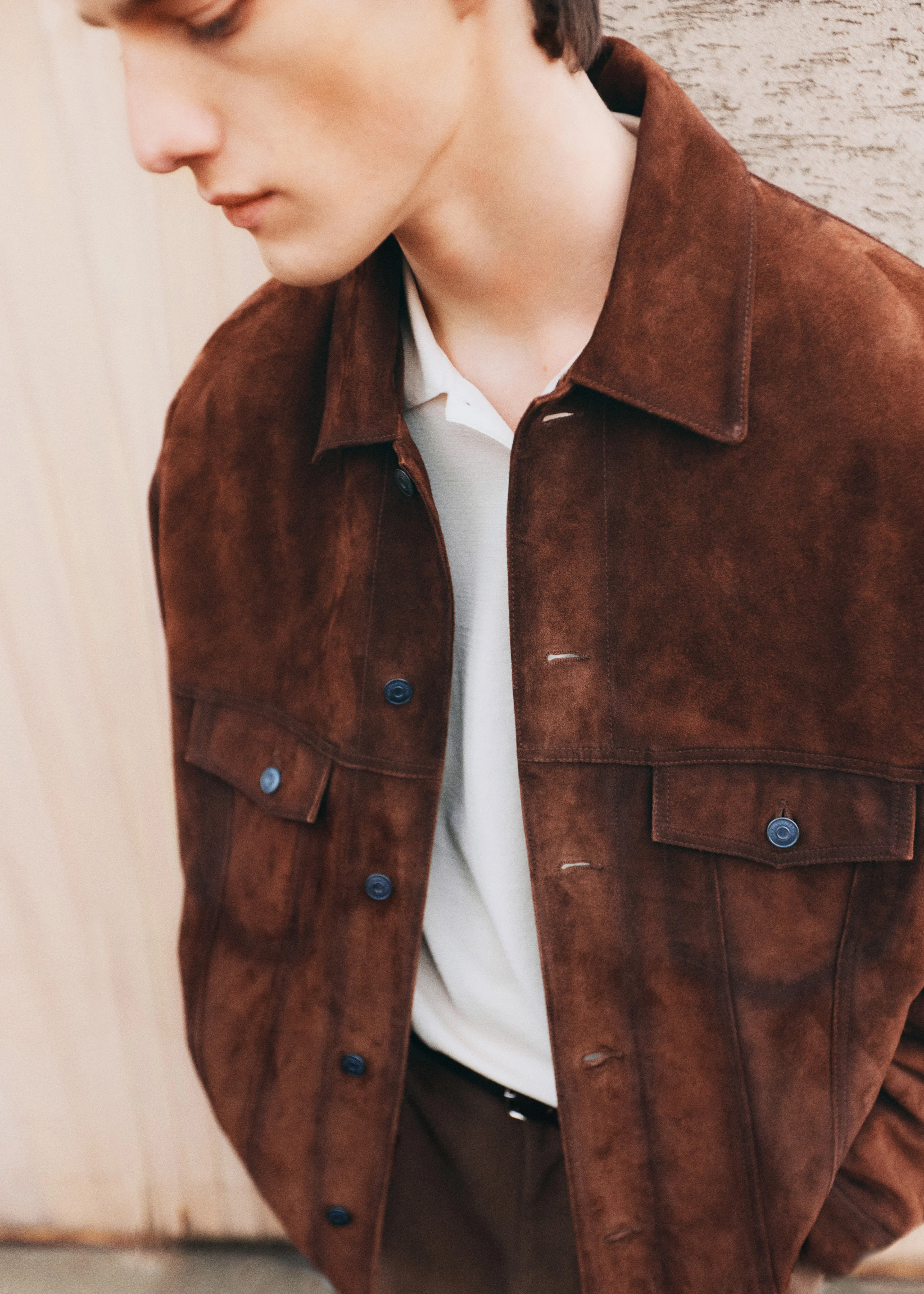 Conan Suede Jacket - Brown - Image 2
