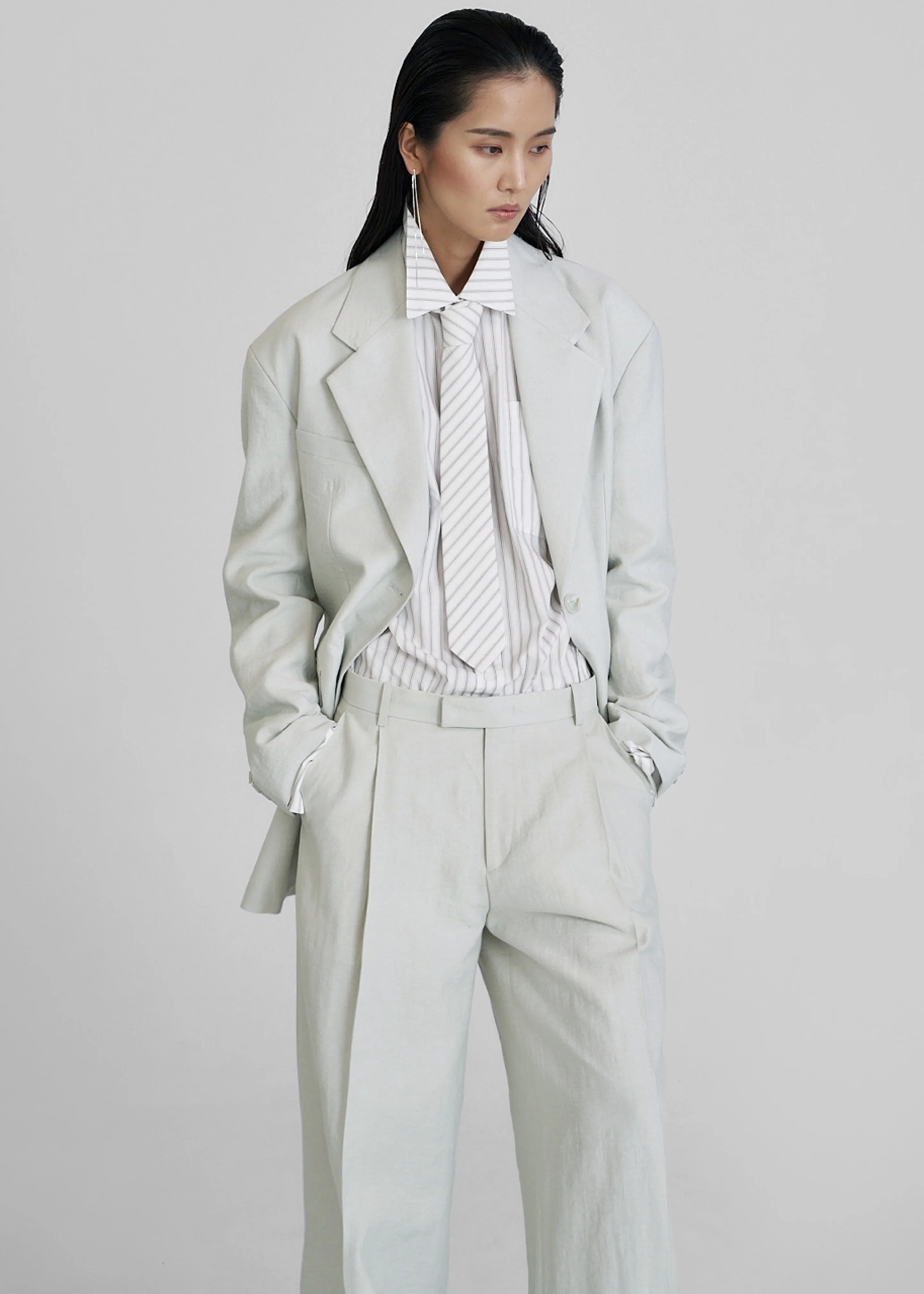 Connahy Tie Neck Shirt - White - Image 2