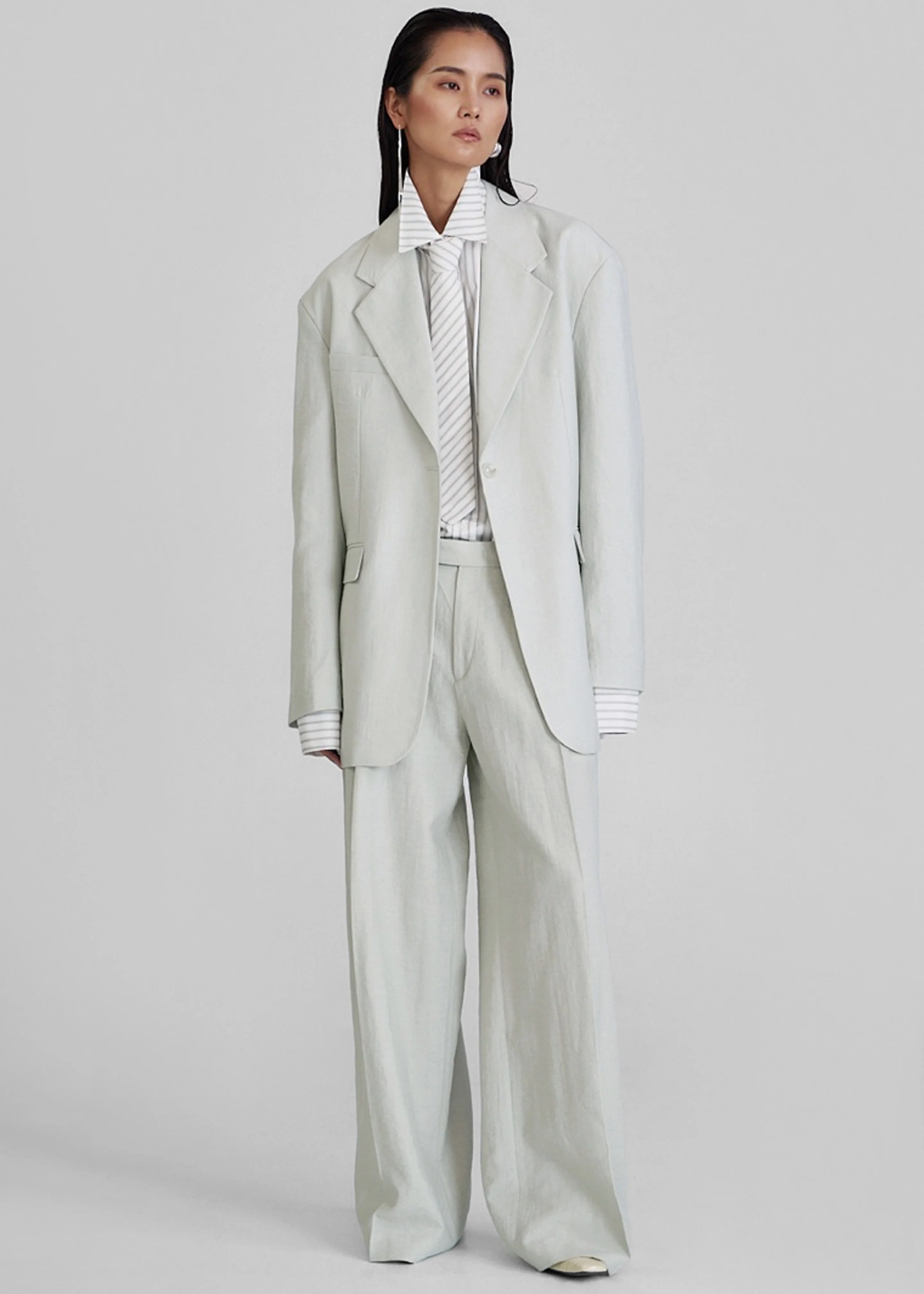 Connahy Tie Neck Shirt - White - Image 7