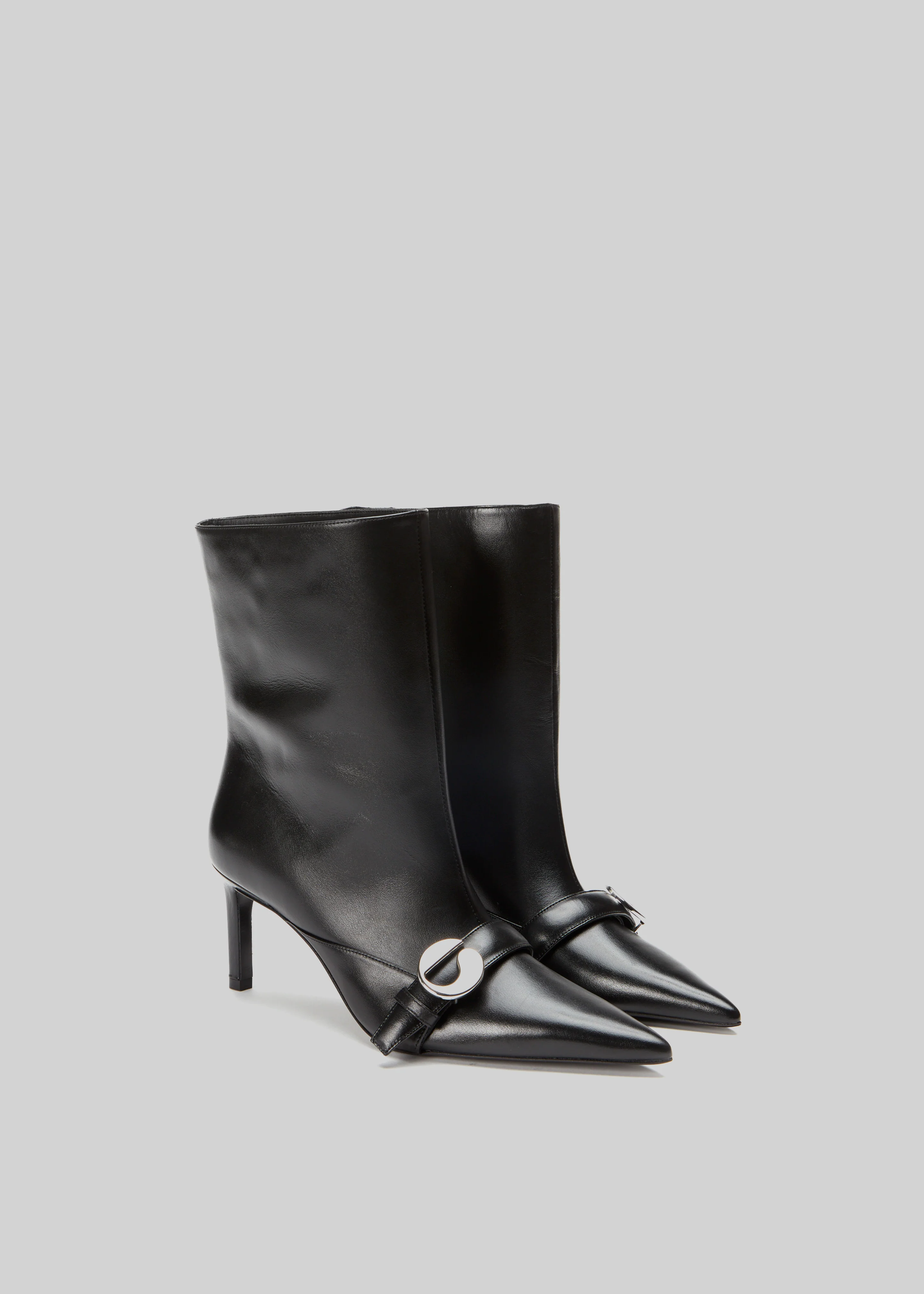 Coperni Ankle Heeled Belt Boots - Black - Image 3