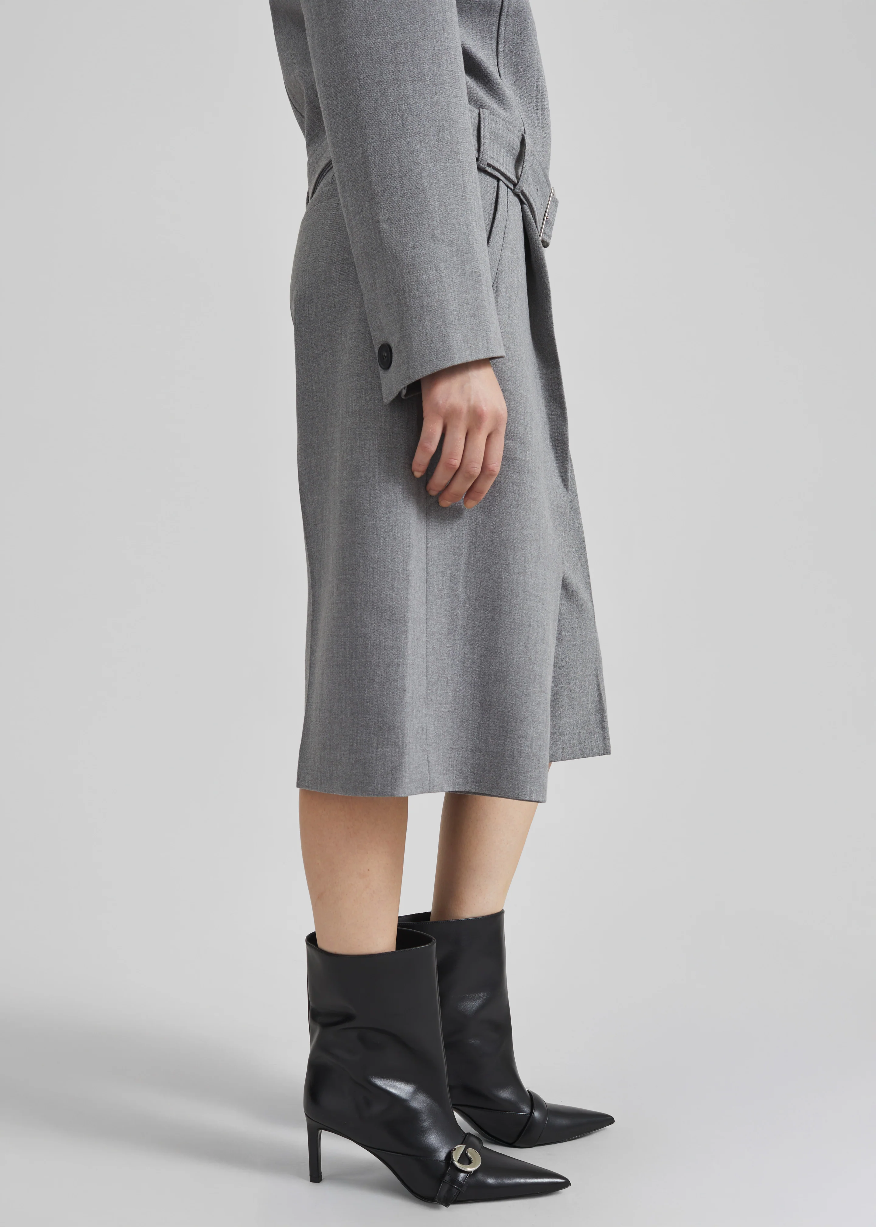 Coperni Ankle Heeled Belt Boots - Black - Image 8
