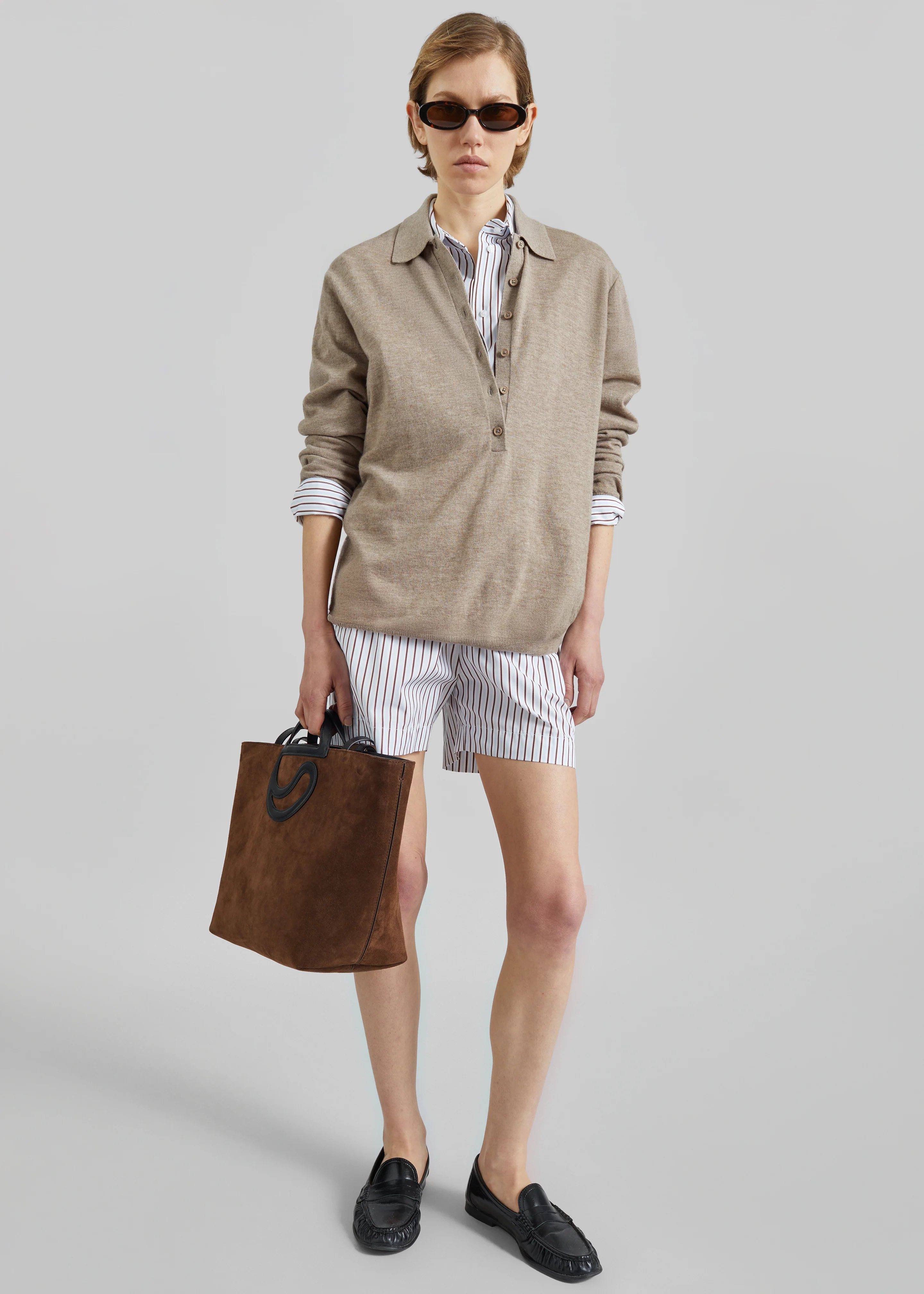 Coperni C Cabas Suede Bag - Brown - Image 5