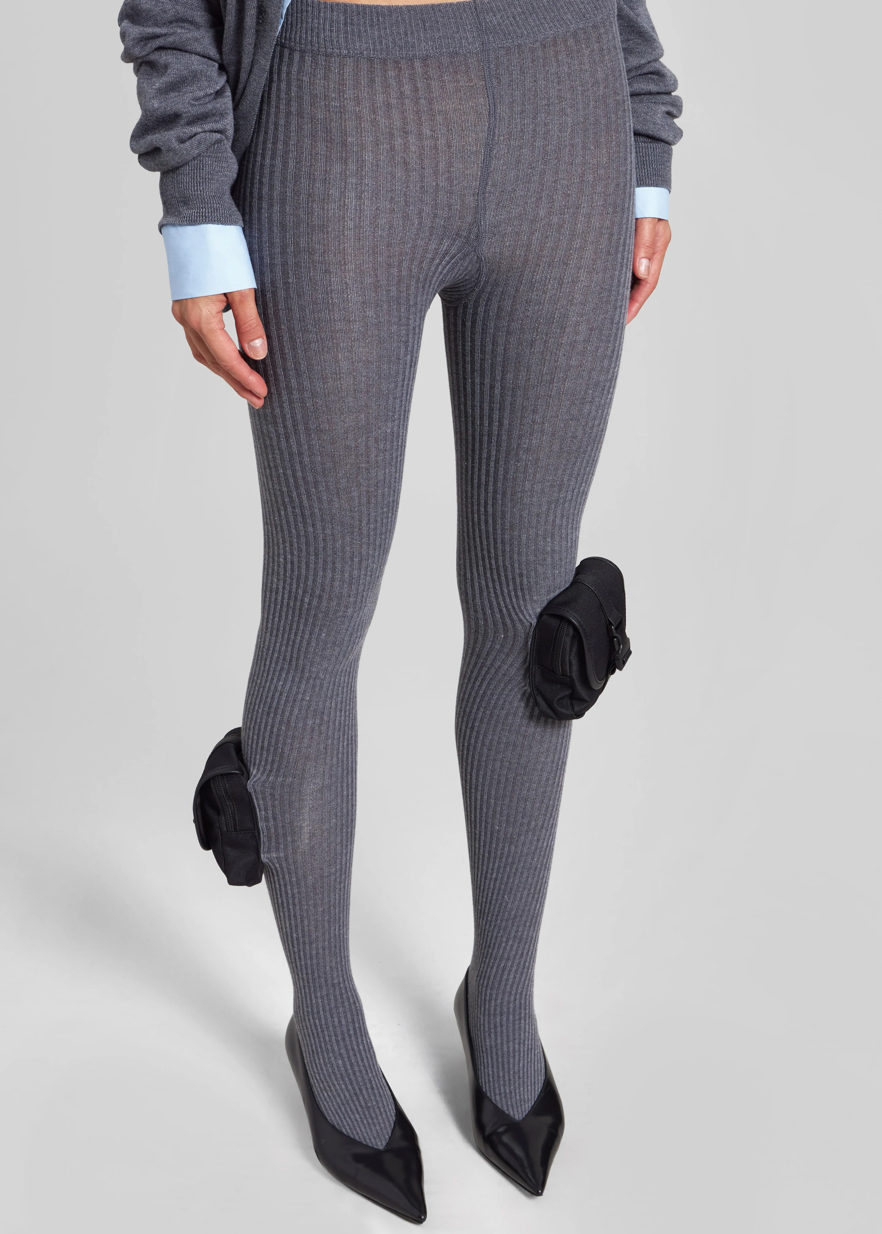 Coperni Knit Tights - Grey - Image 2