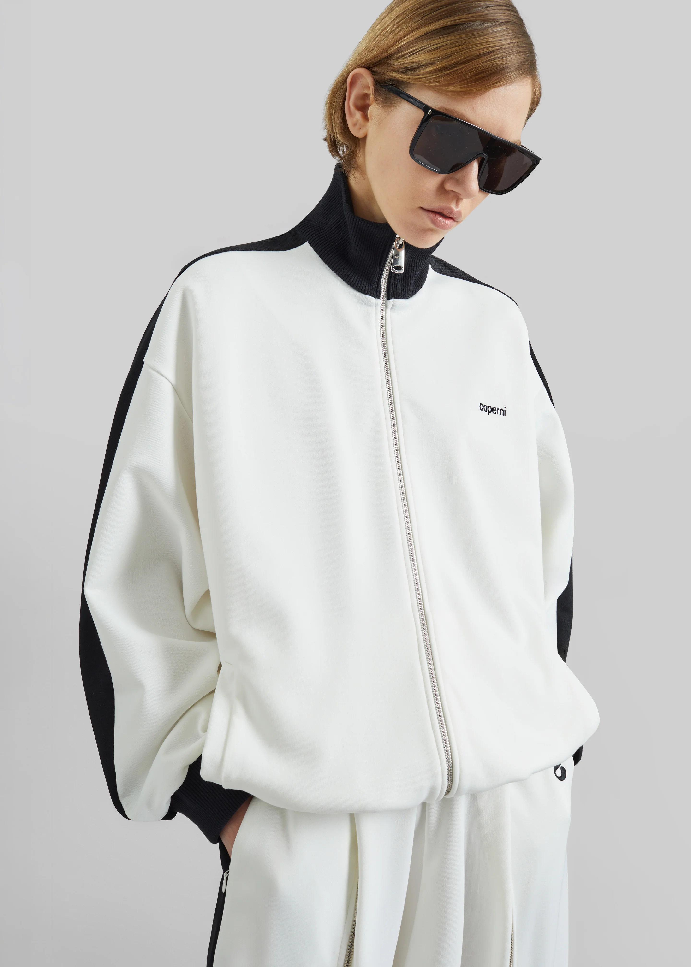 Coperni Oversized Track Jacket - White - Image 3