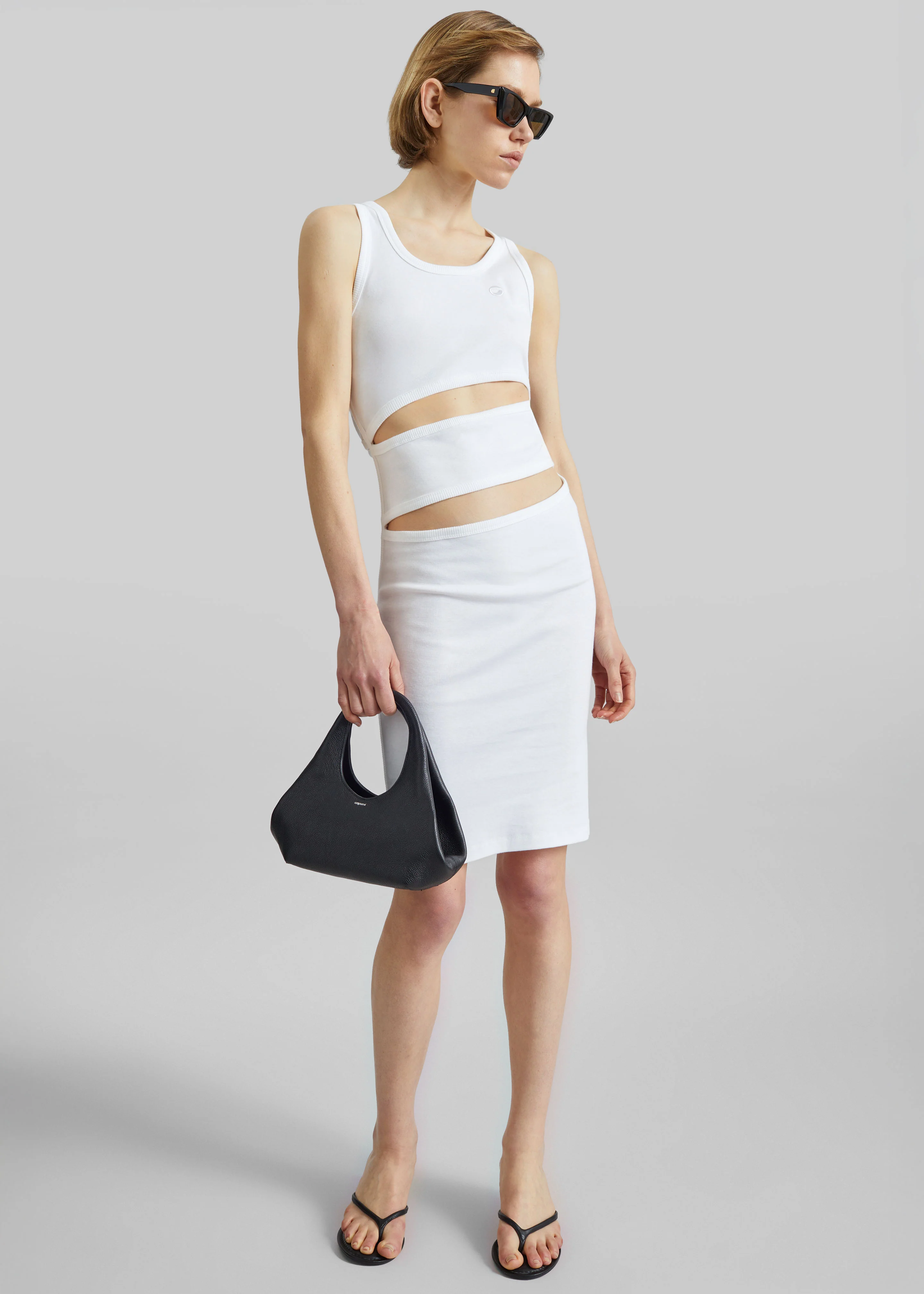 Coperni Spiral Tank Dress - White - Image 3