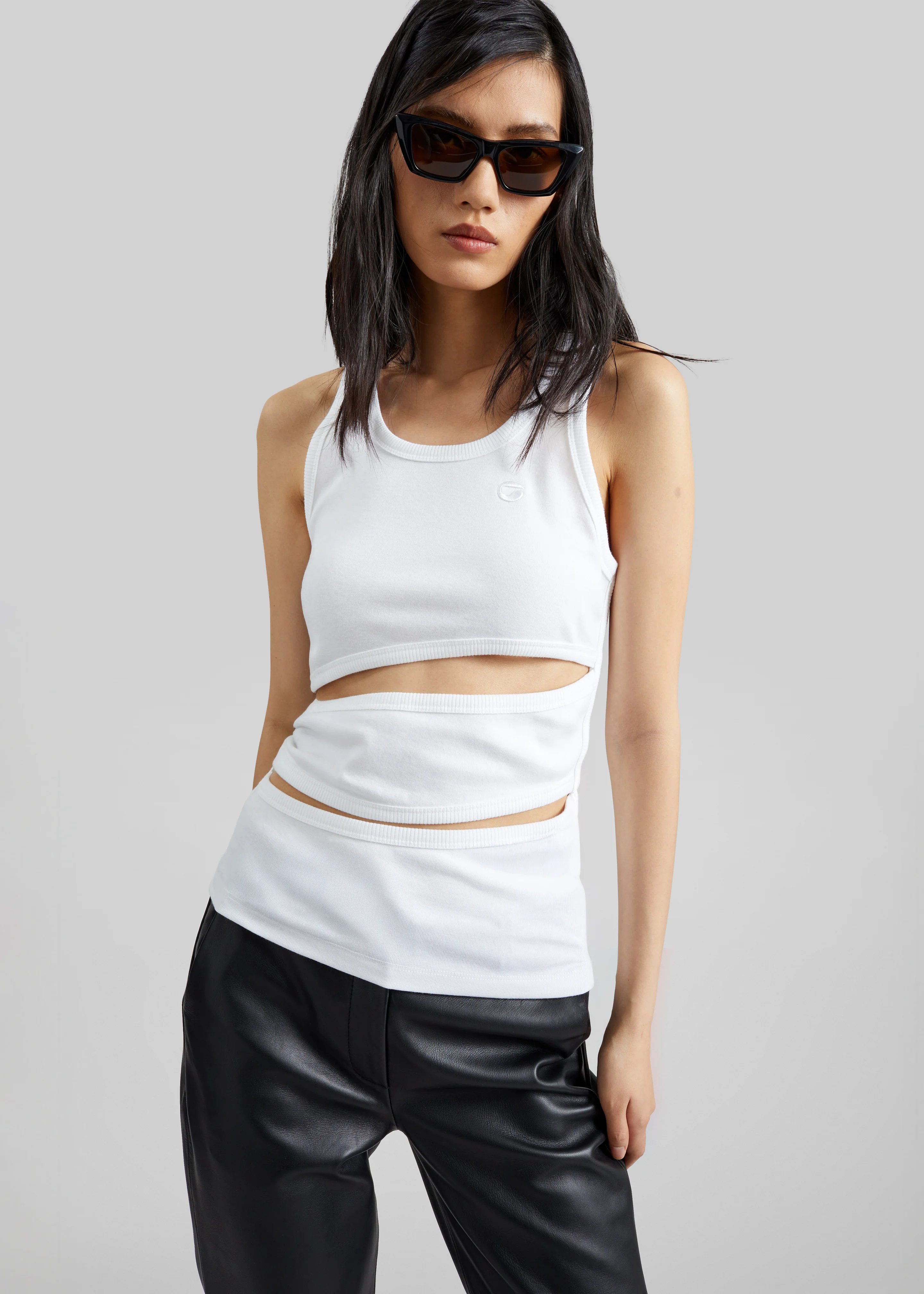 Coperni Spiral Tank Top - White