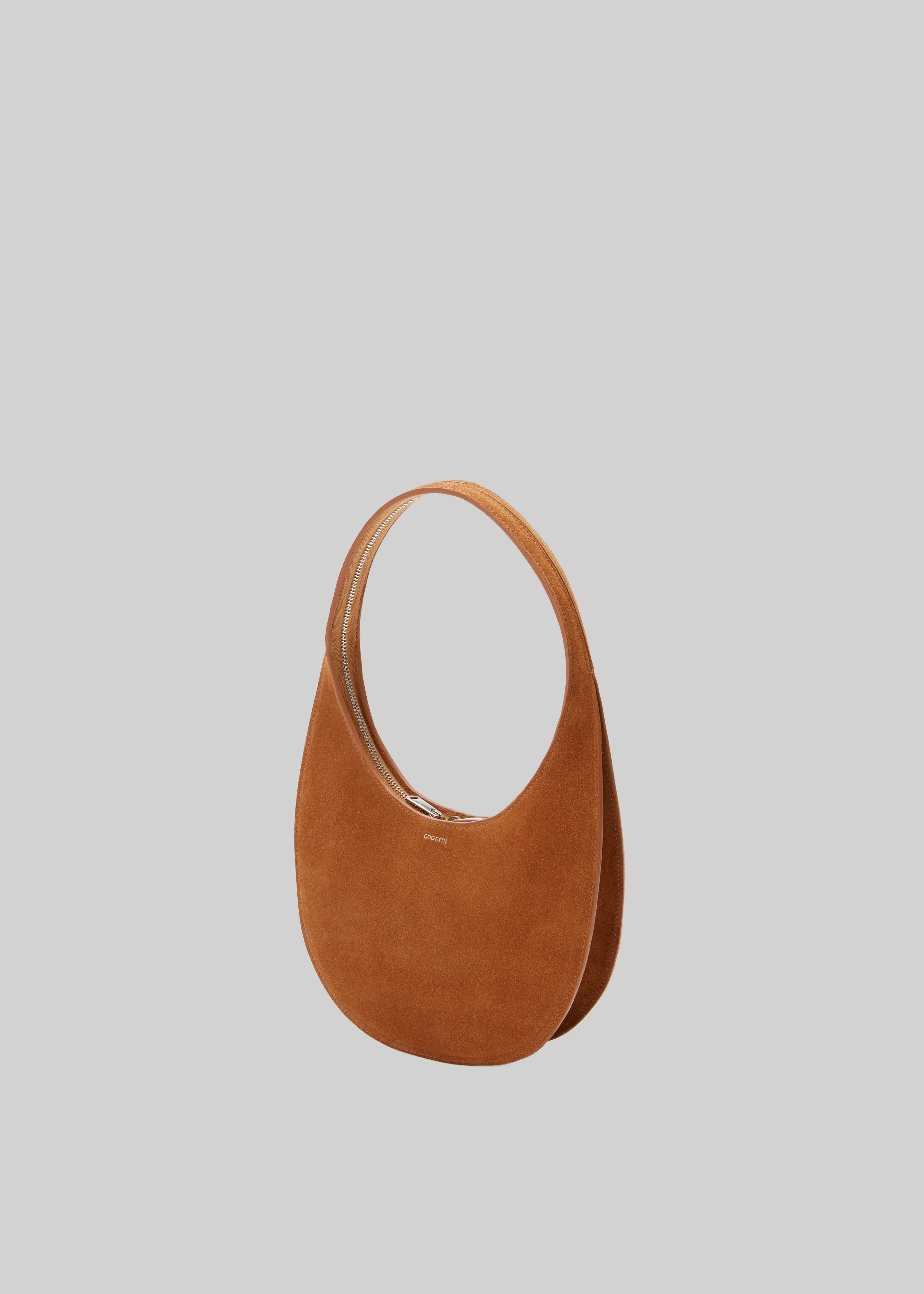 Coperni Suede Double Gusset Swipe Bag - Brown - Image 3