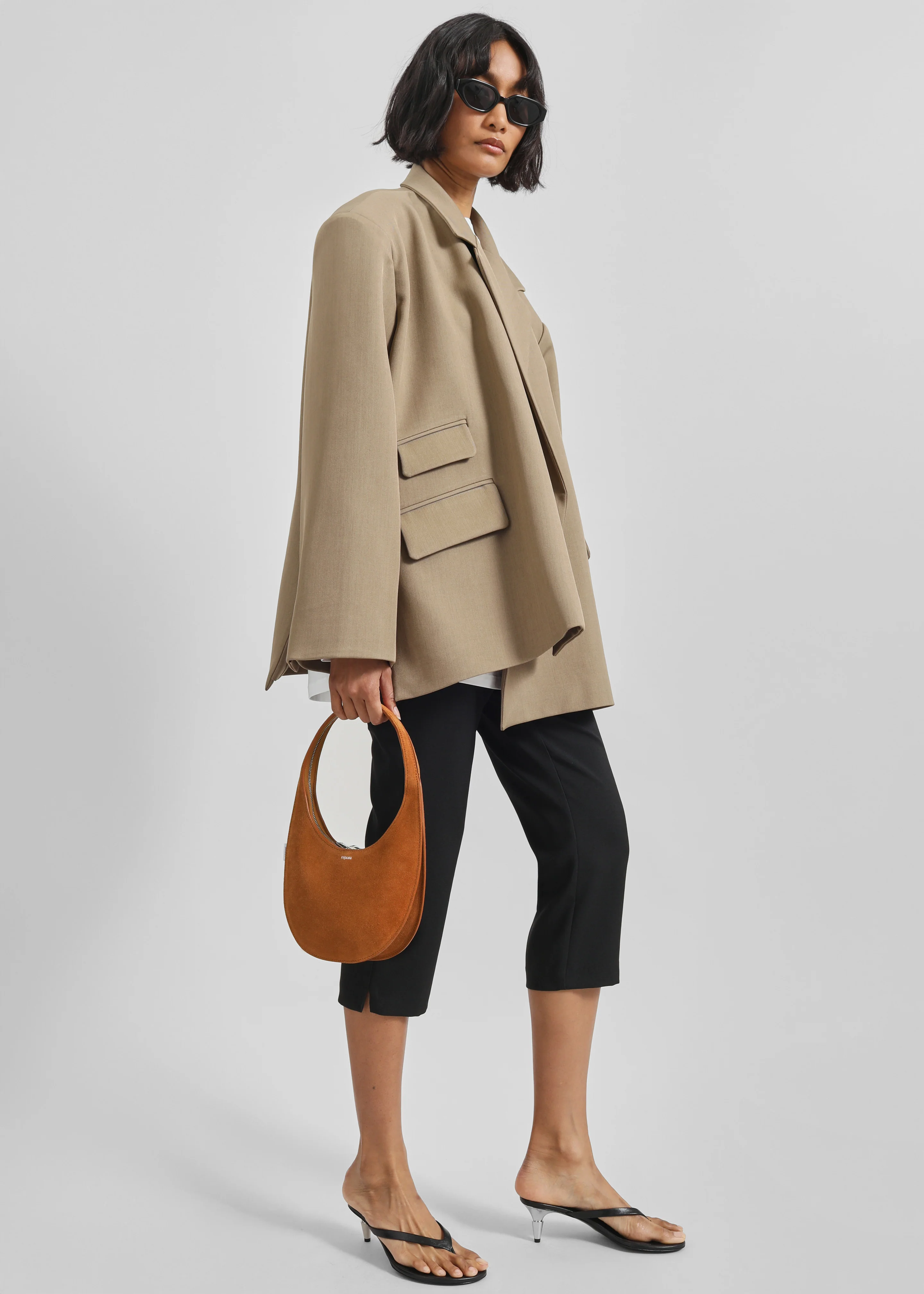 Coperni Suede Double Gusset Swipe Bag - Brown - Image 5