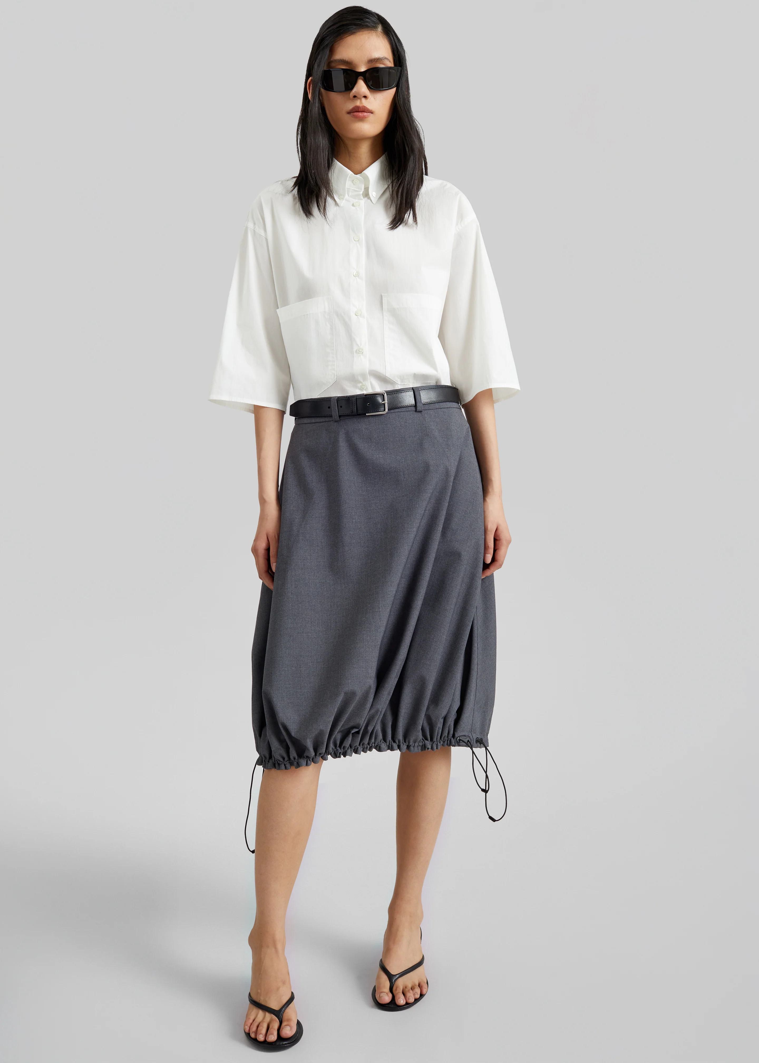 Coperni Technical Tailored Balloon Skirt - Grey