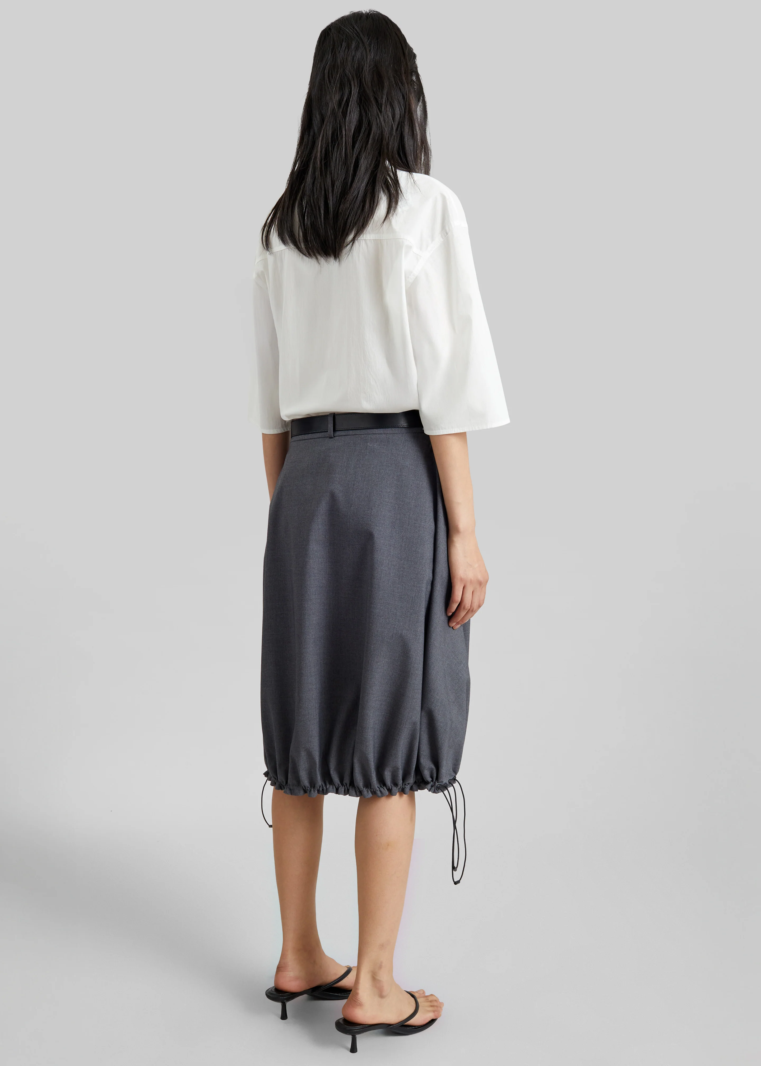 Coperni Technical Tailored Balloon Skirt - Grey - Image 5