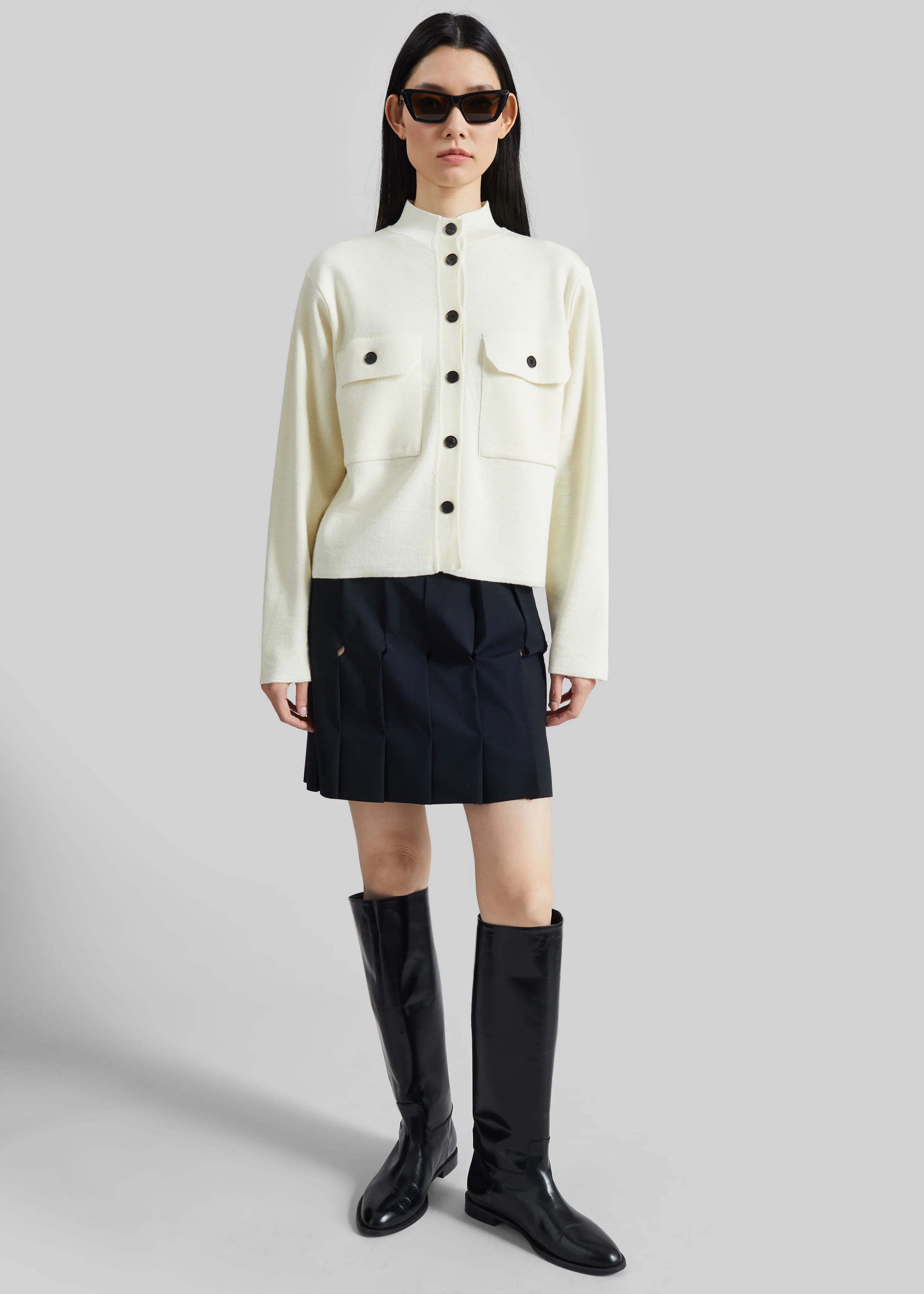 Coperni Technical Tailored Origami Skirt - Black - Image 2