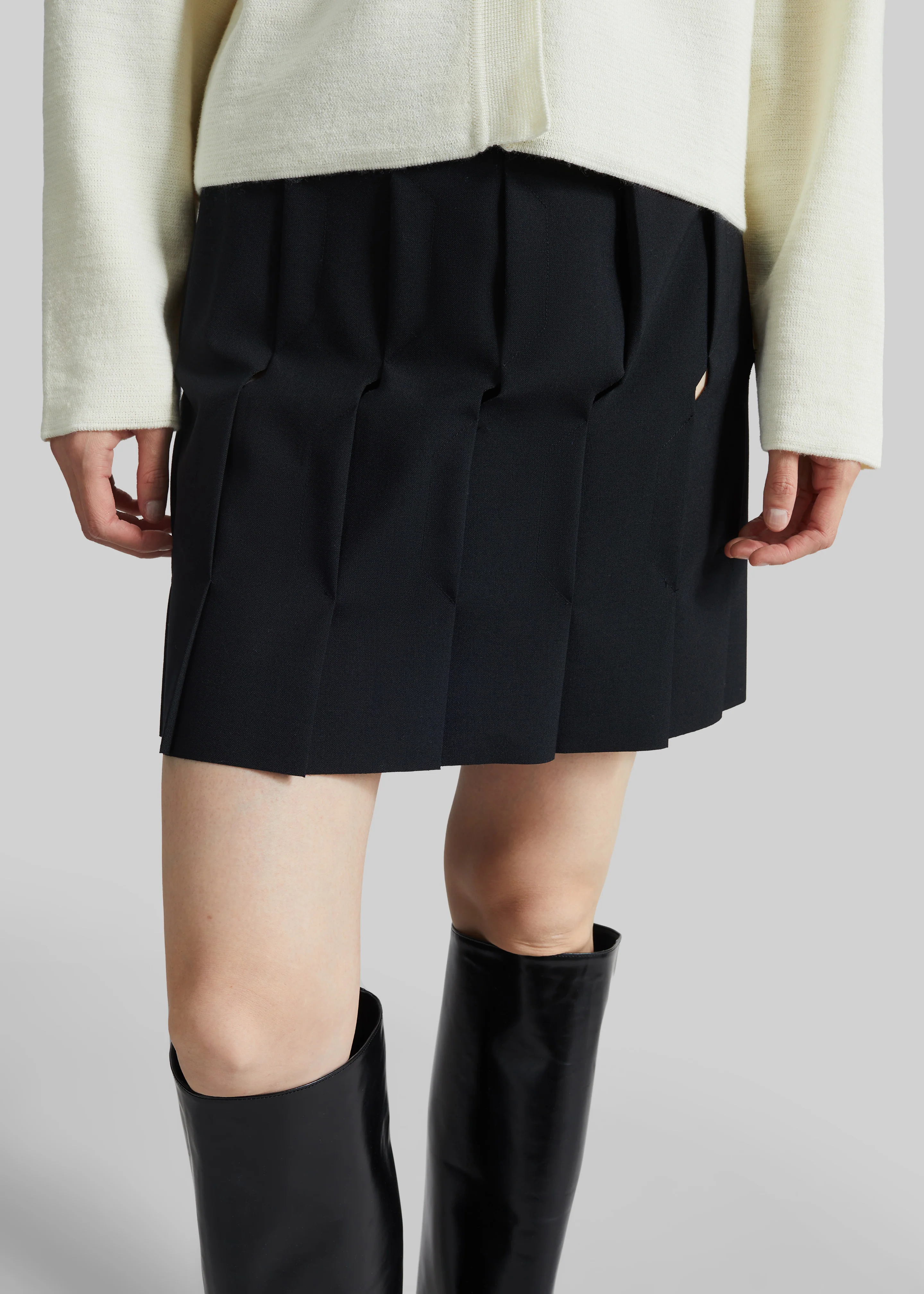 Coperni Technical Tailored Origami Skirt - Black - Image 3
