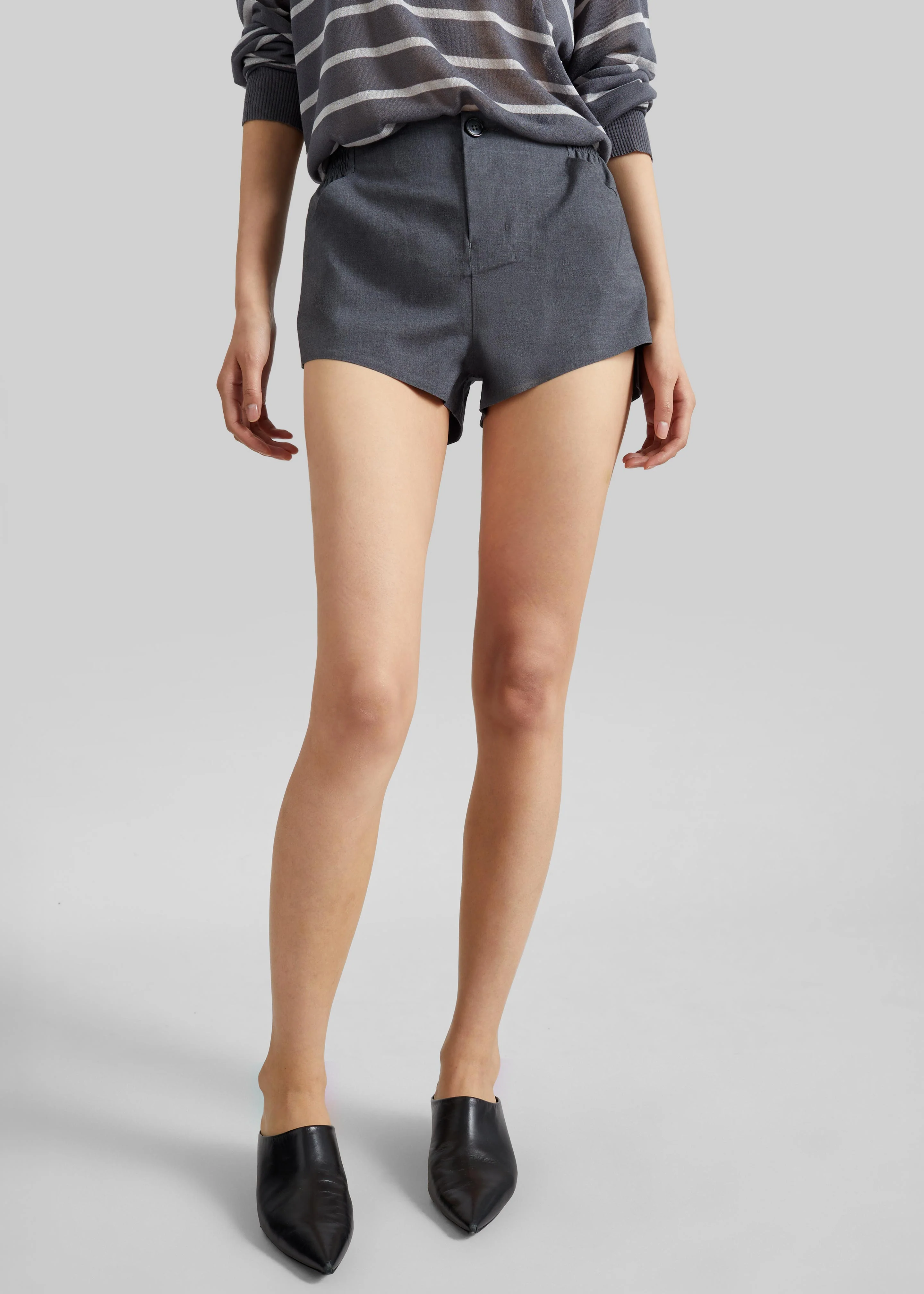 Coperni Technical Tailored Shorts - Grey - Image 3