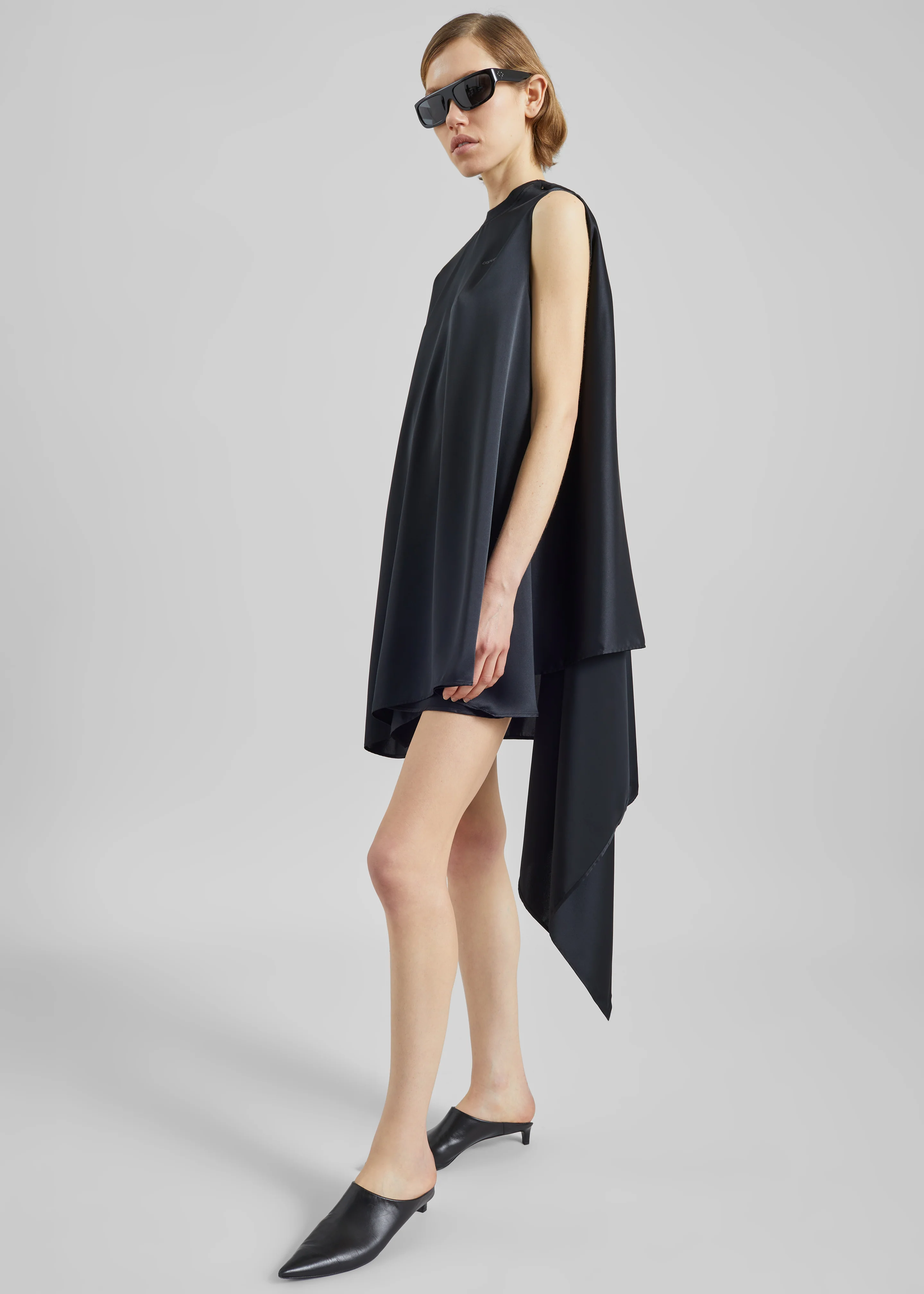 Coperni Zero Waste Draped Dress - Black
