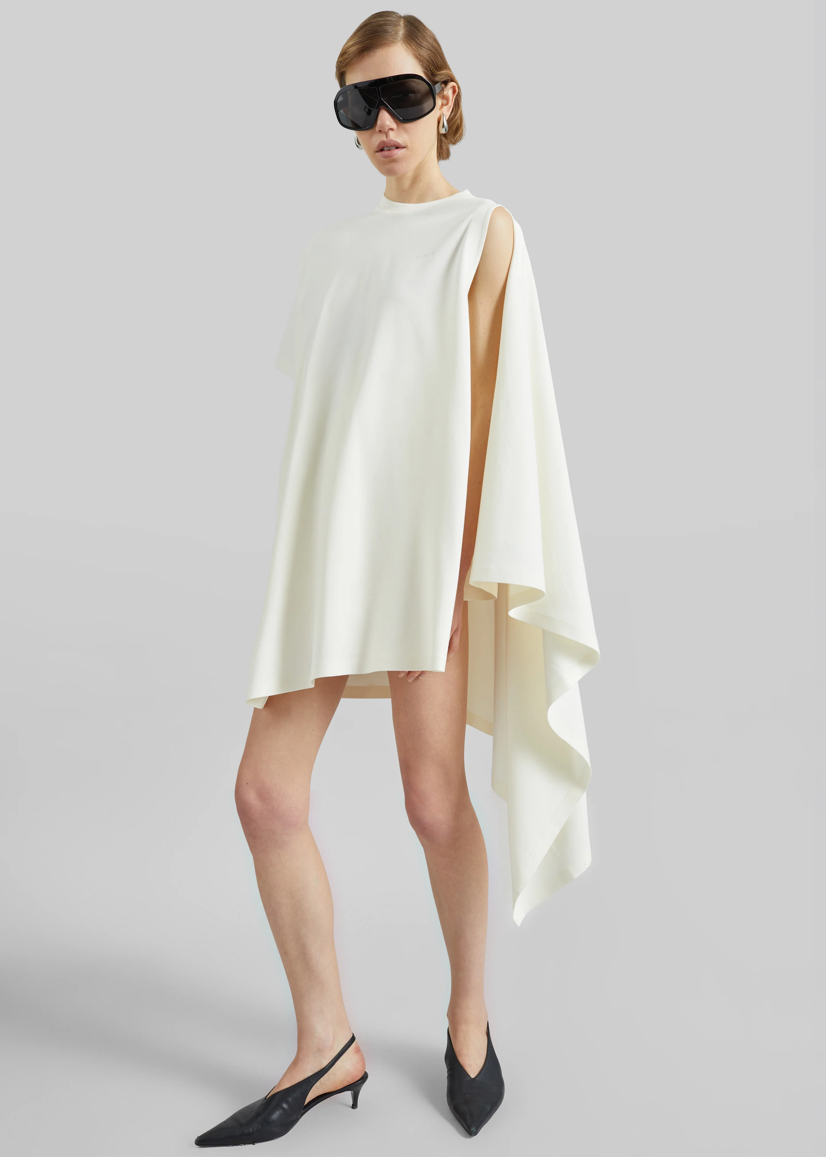 Coperni Zero Waste Draped Mini Dress - White