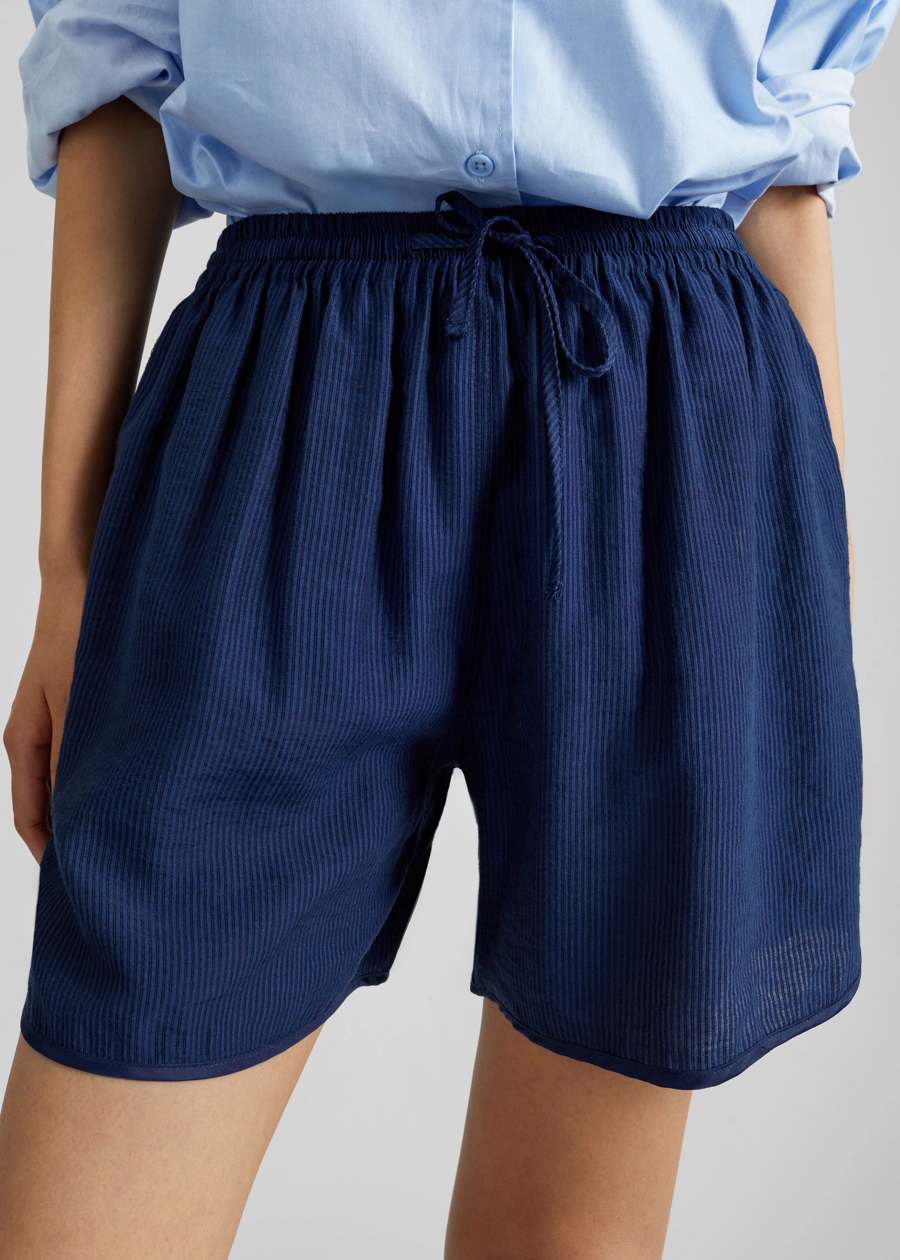 Coria Boxer Shorts - Navy Stripe - Image 3