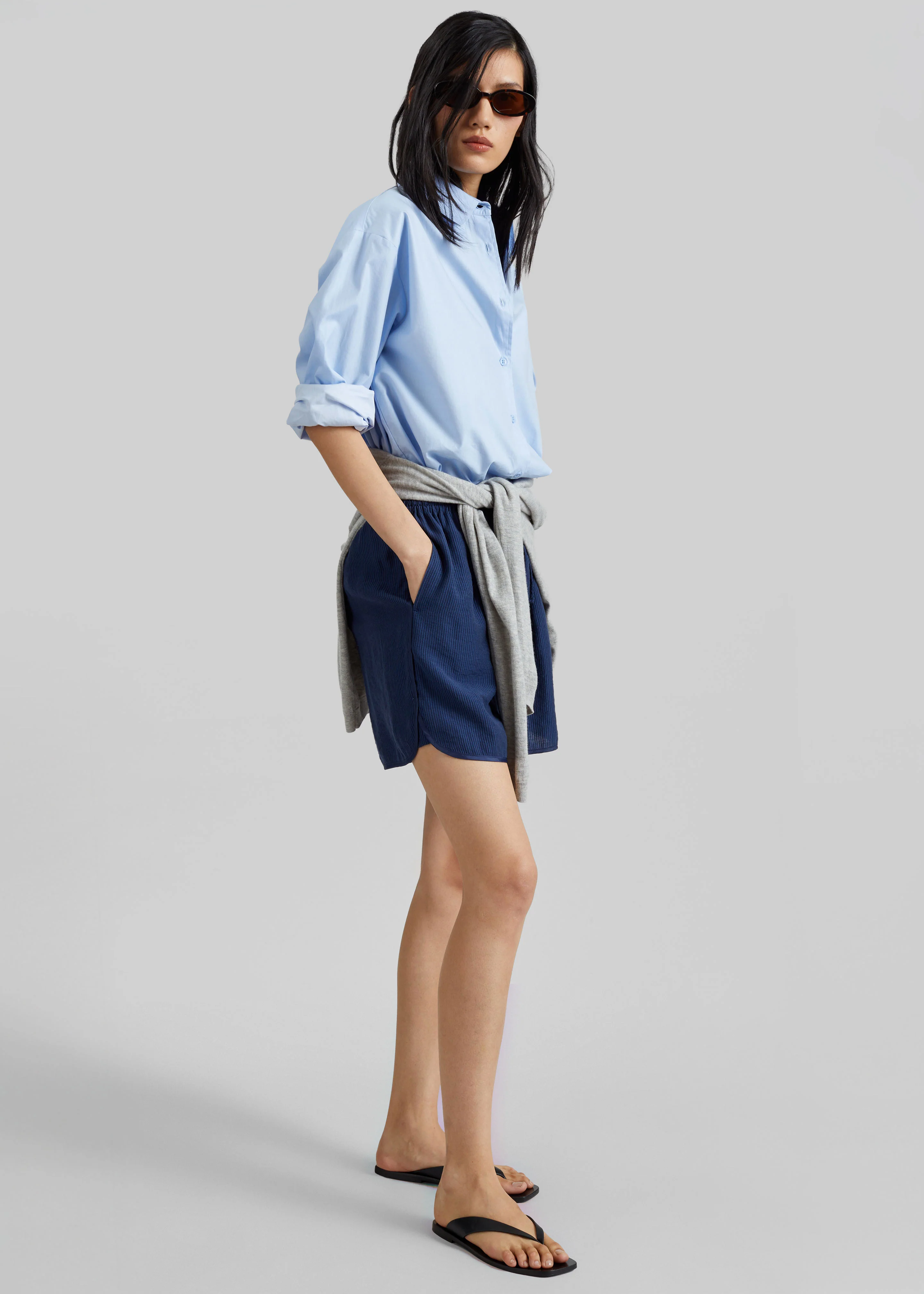 Coria Boxer Shorts - Navy Stripe - Image 4