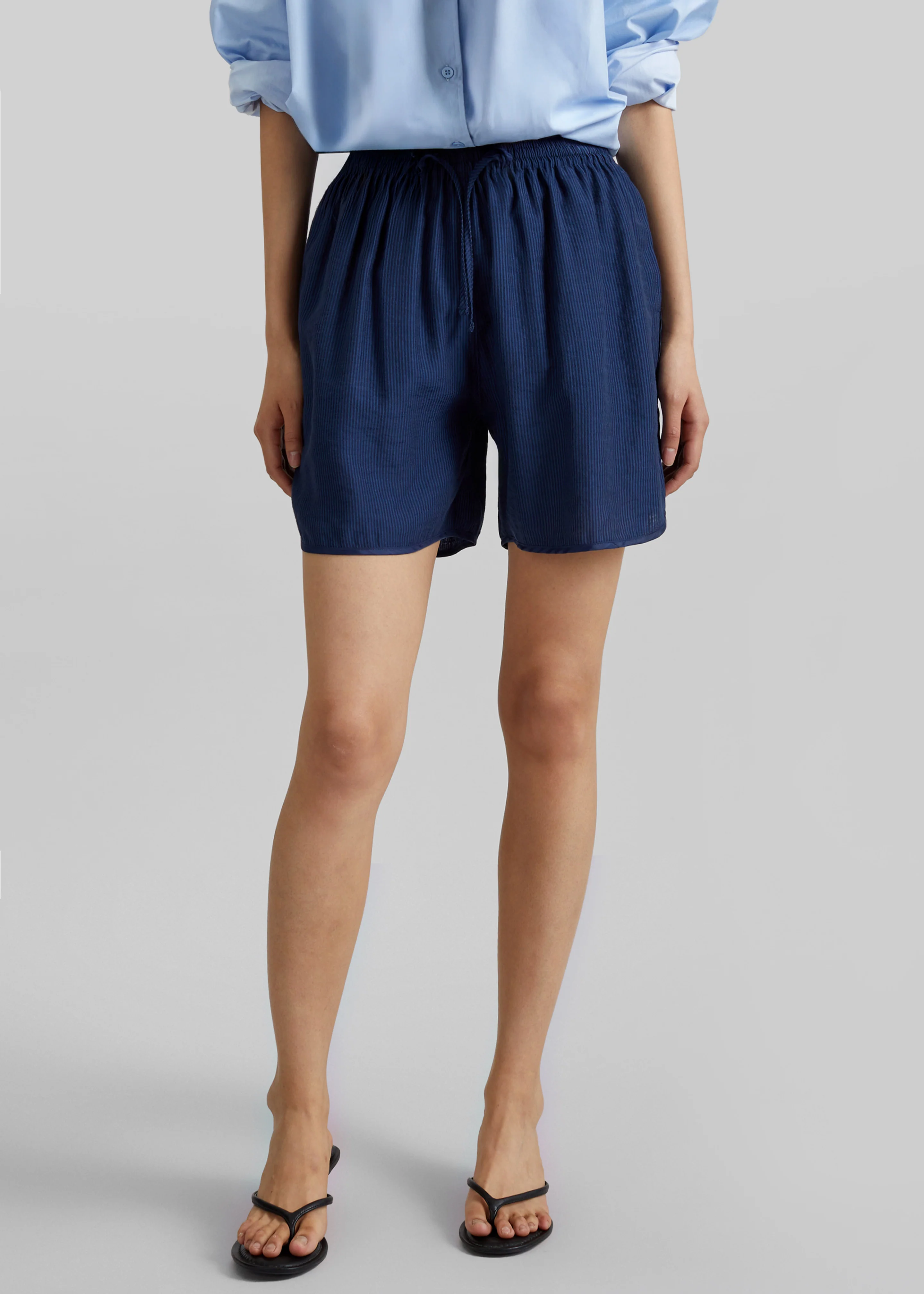 Coria Boxer Shorts - Navy Stripe - Image 5