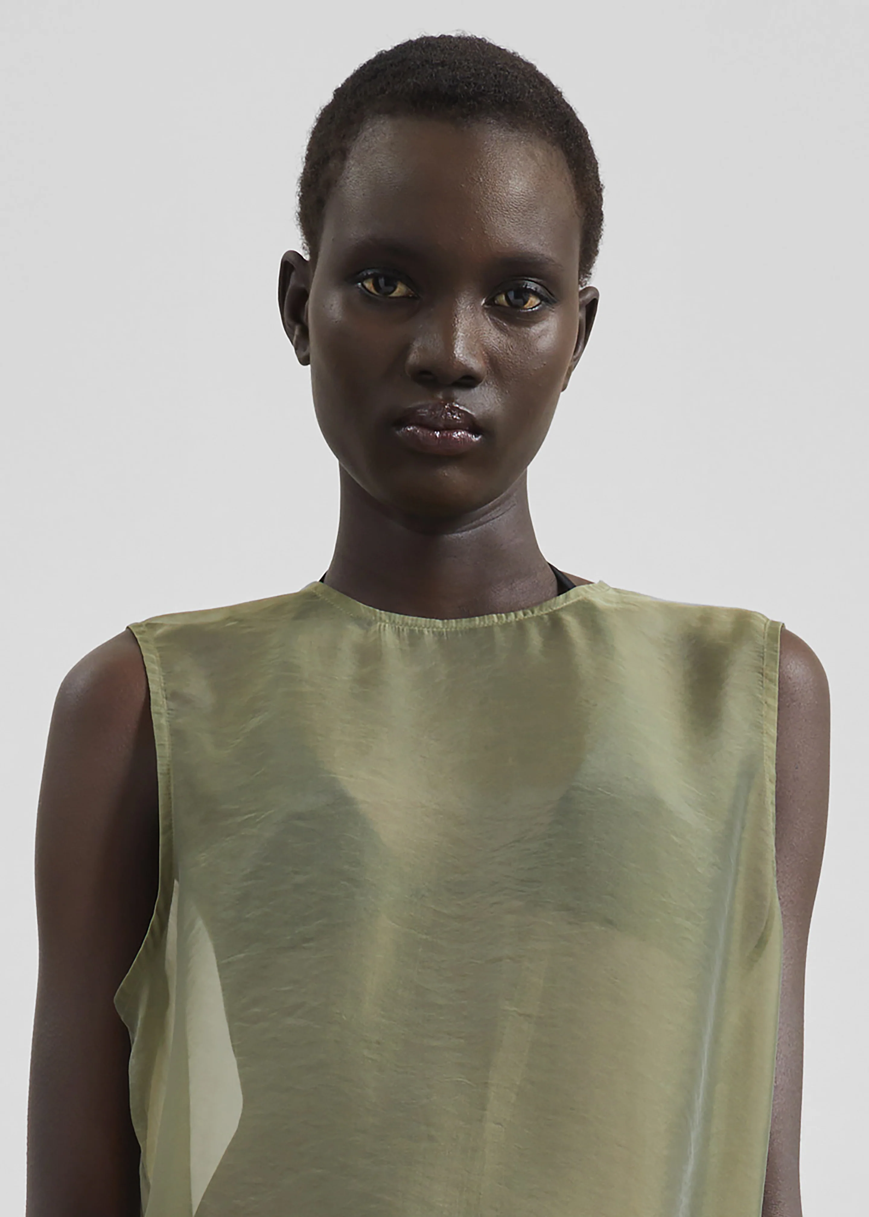 Corindi Sheer Organza Dress - Olive - Image 6