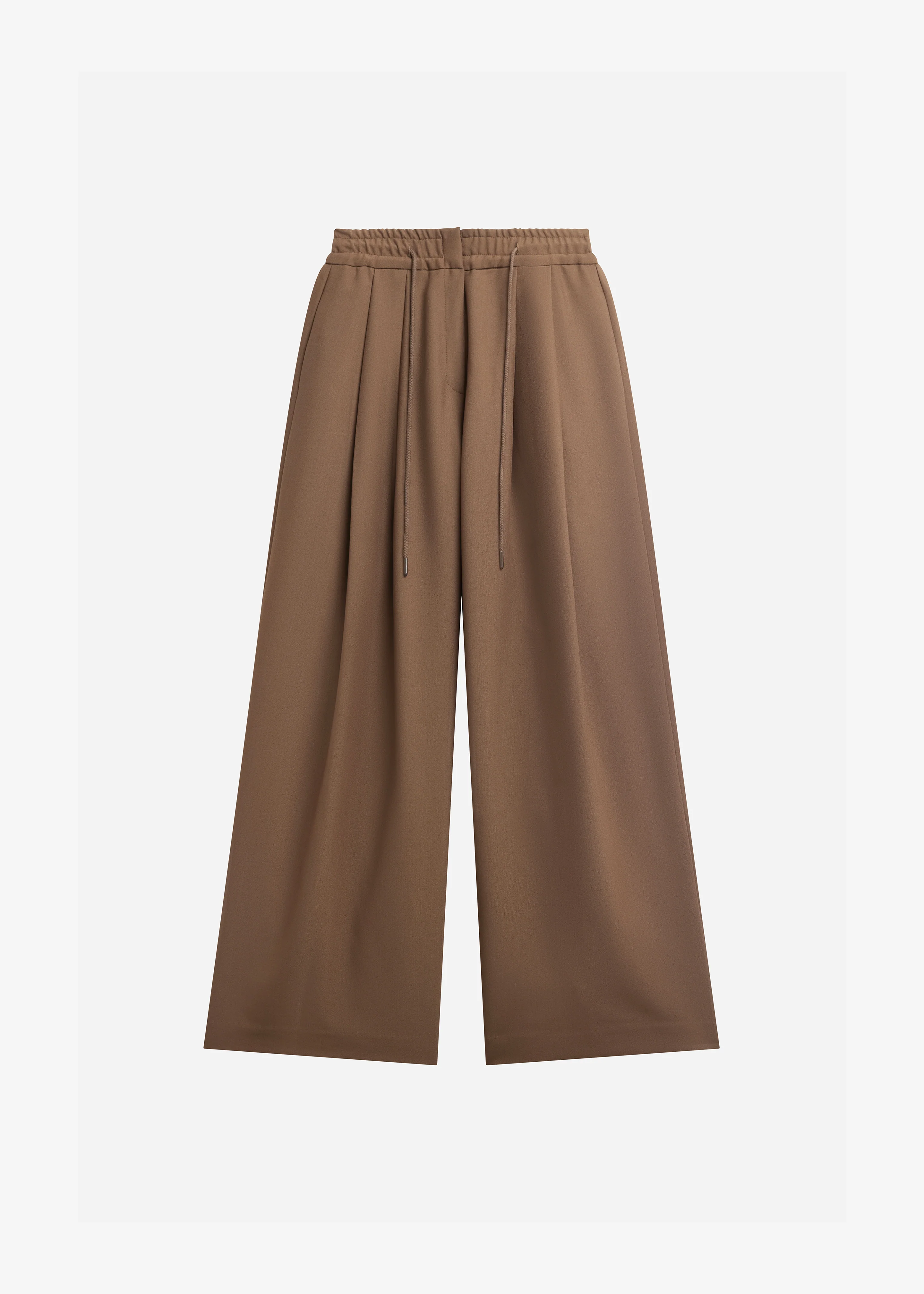 Corlen Pleated Wide Pants - Brown - Image 8