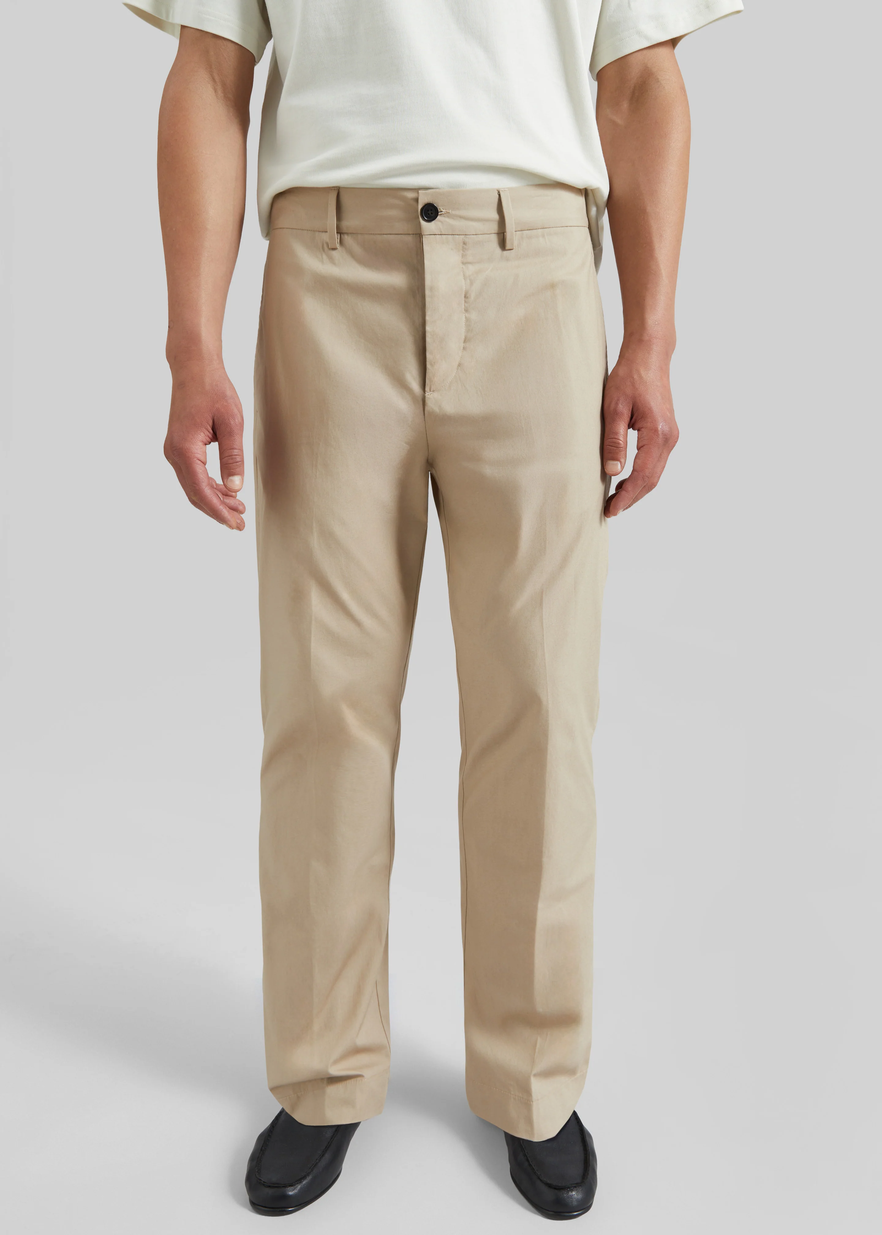 Covert Elastic Waist Trousers - Beige - Image 2