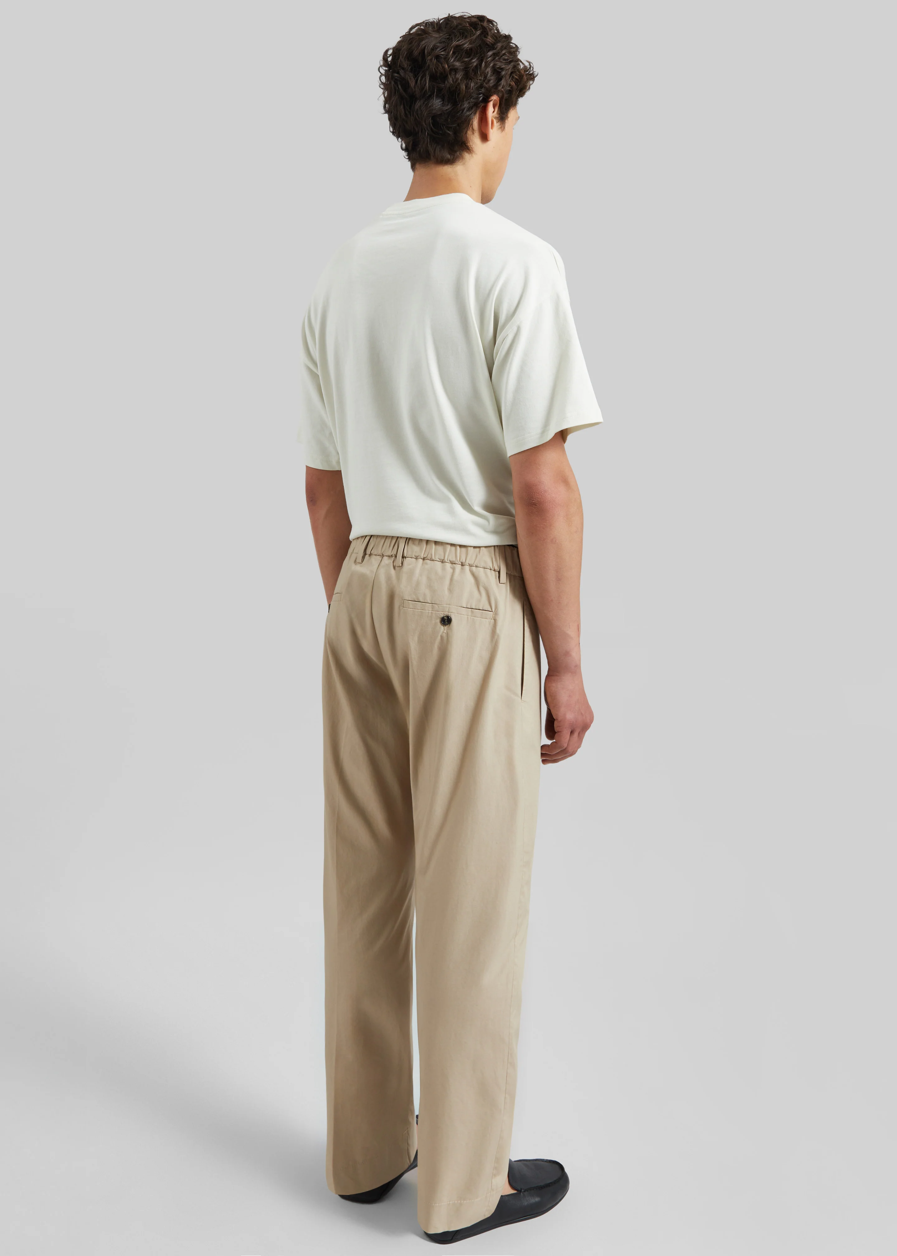 Covert Elastic Waist Trousers - Beige - Image 6