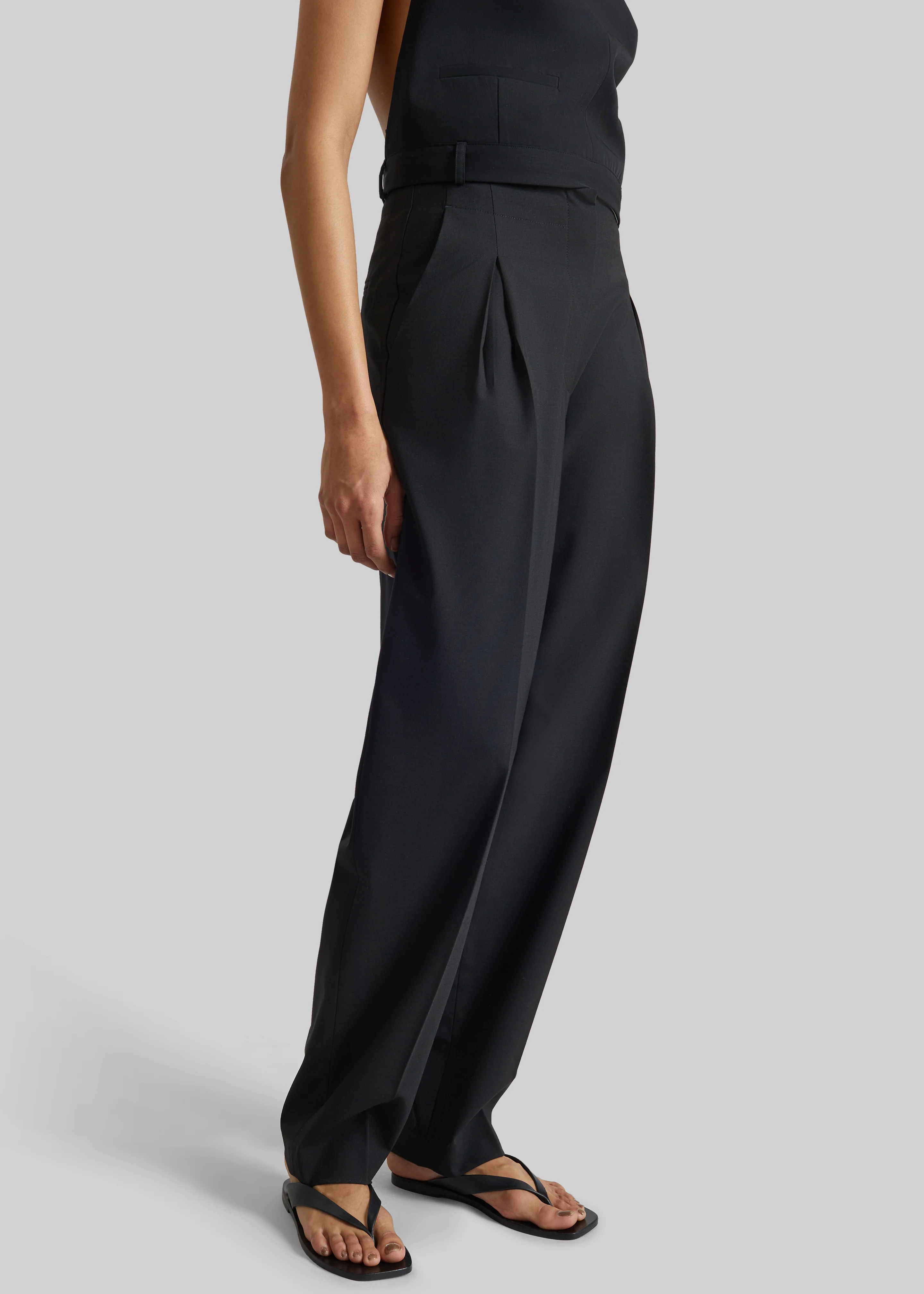Covert Pleated Pants - Black - Image 2