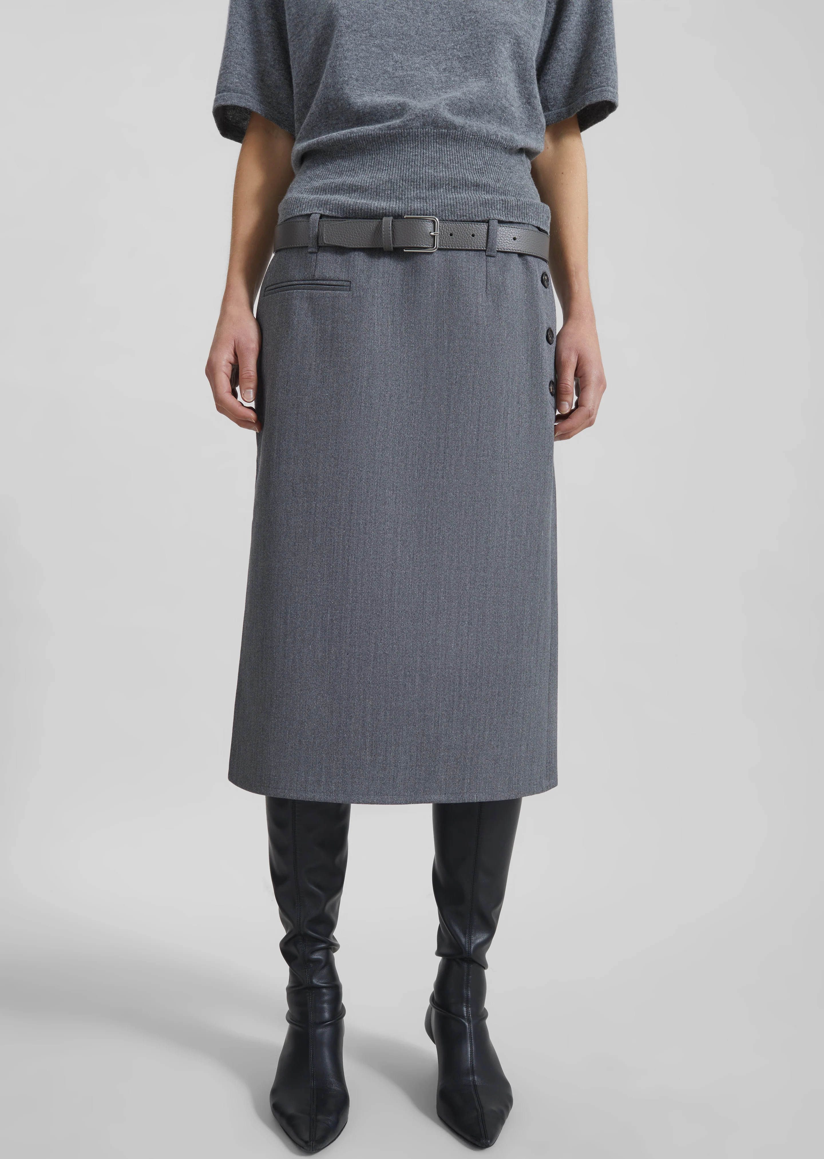 Covert Tube Skirt - Grey - Image 4