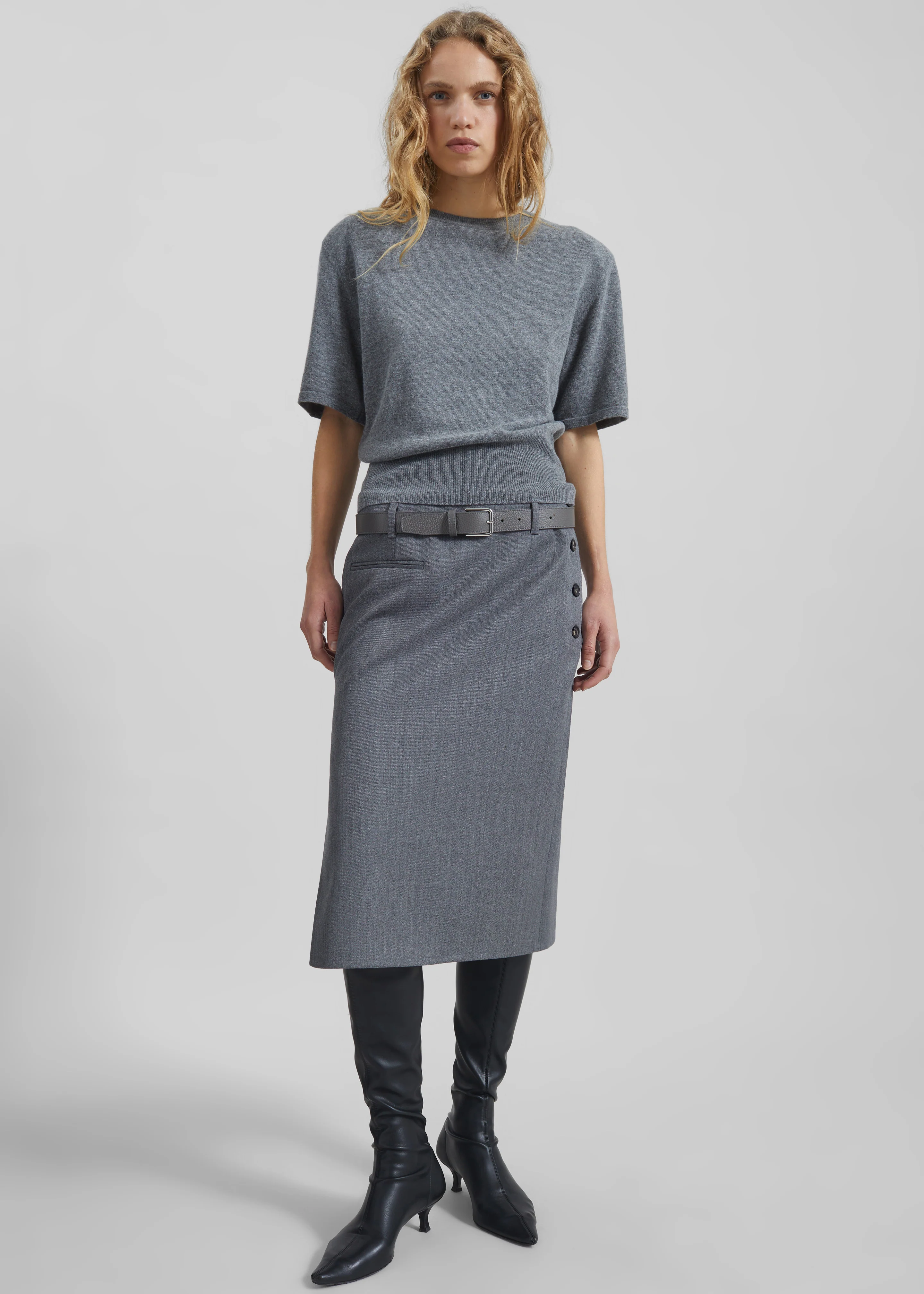 Covert Tube Skirt - Grey - Image 5