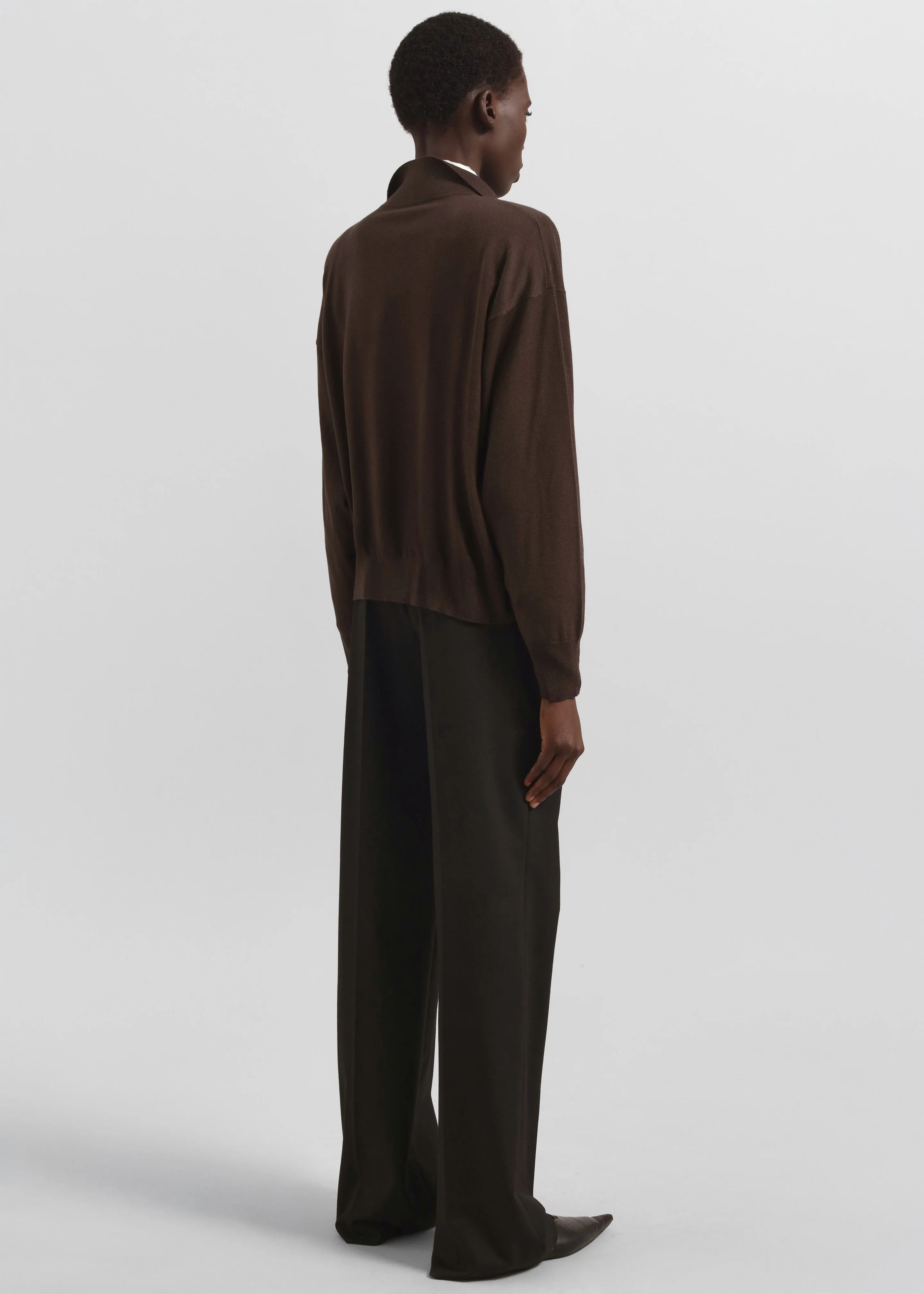 Croydon Padded Knit Polo - Brown - Image 7