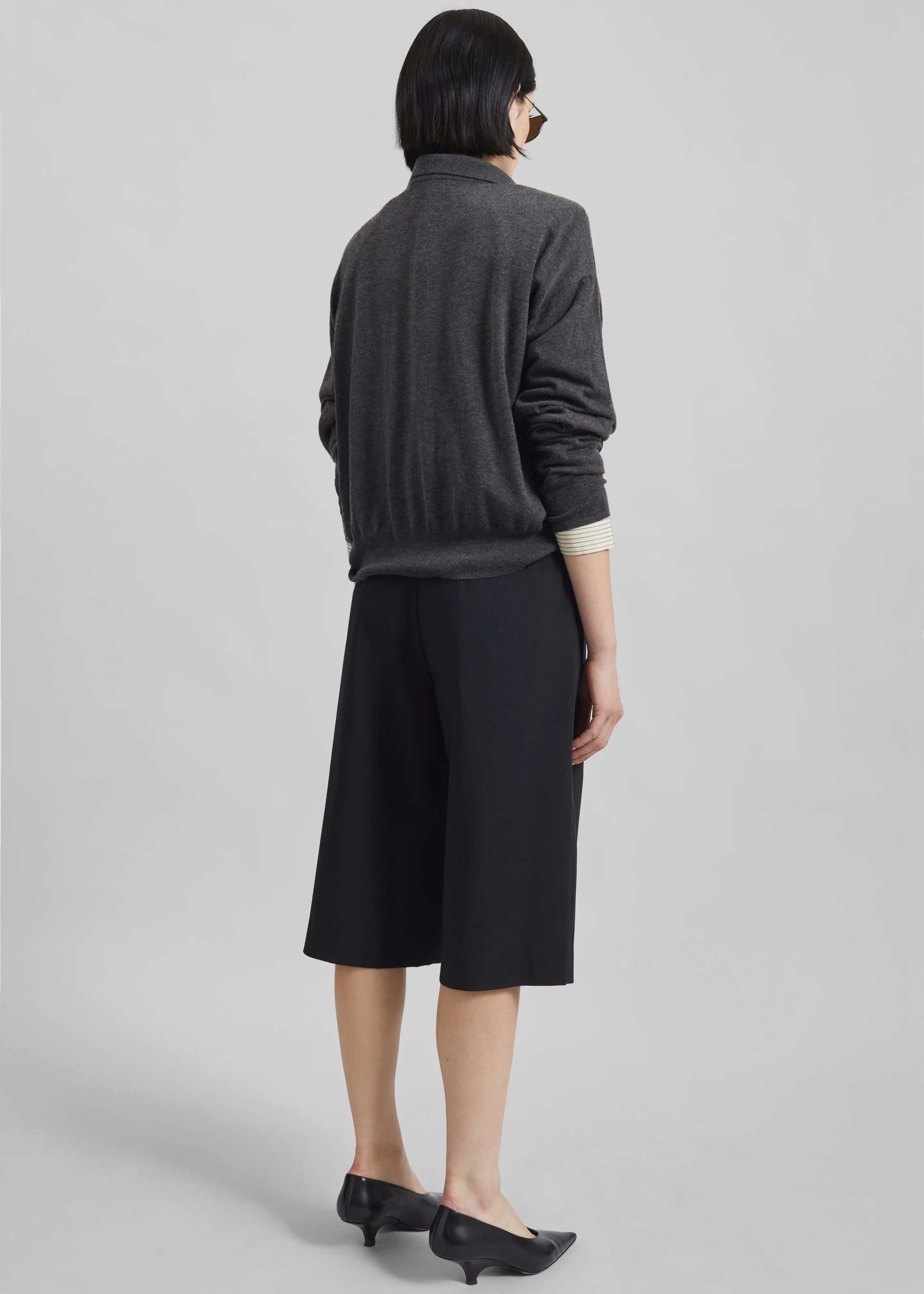 Croydon Padded Knit Polo - Grey - Image 5