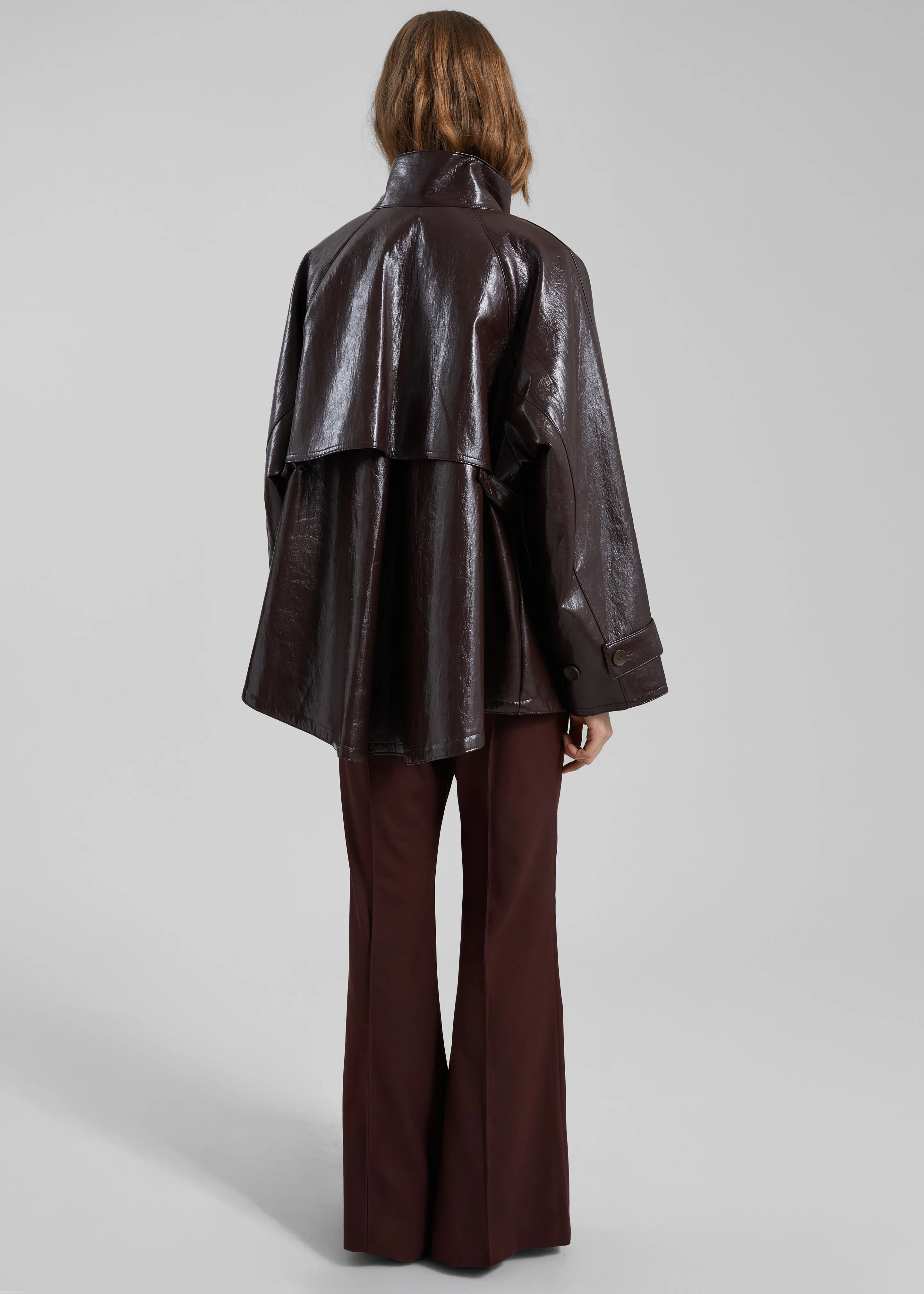 Dalaro Faux Leather Swing Jacket - Burgundy - Image 10
